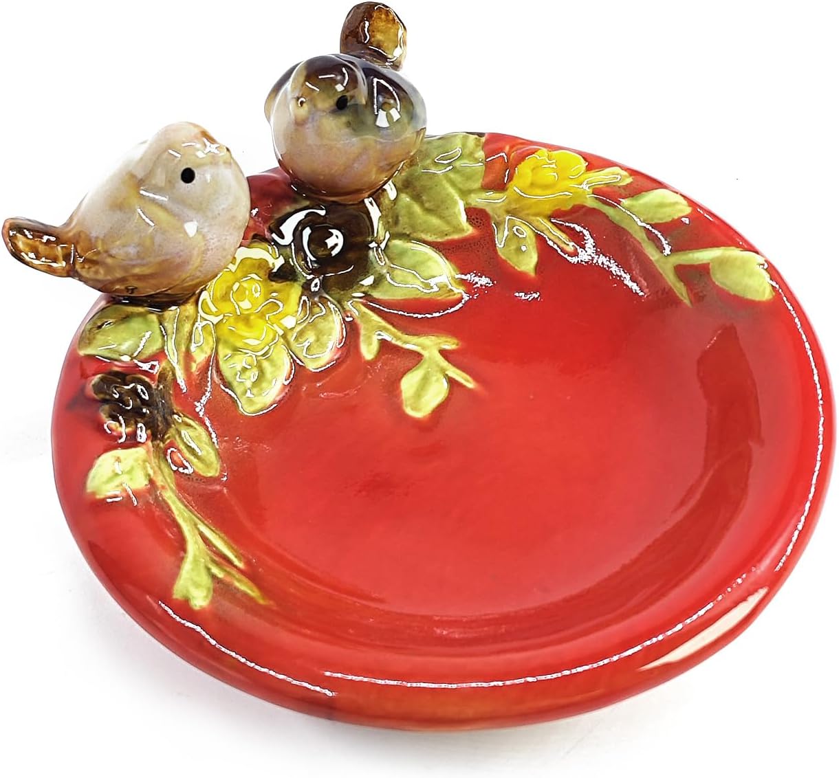 5" Ceramic Shower Soap Dish Holder Vintage soap Tray Bird Theme