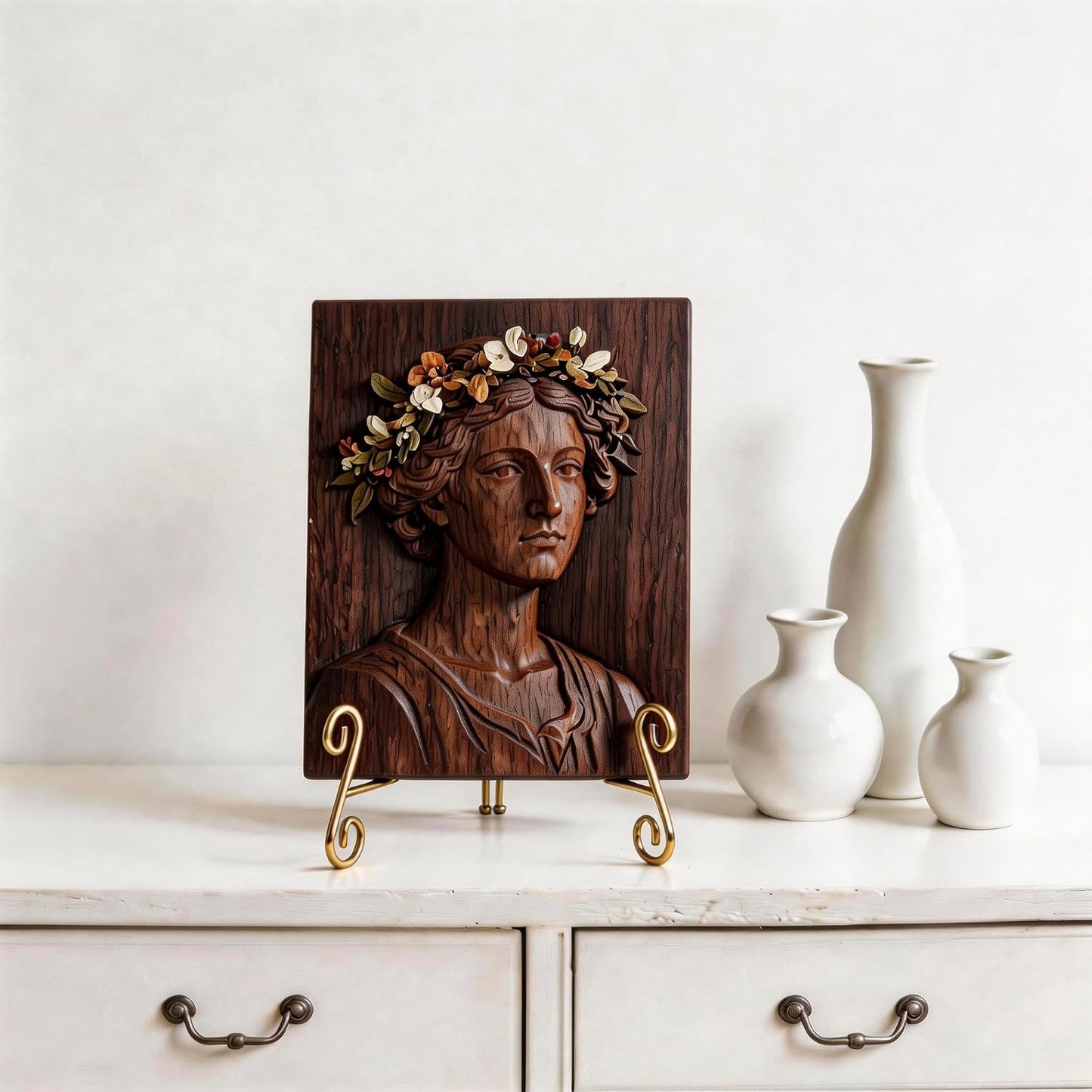 Heavy Duty Metal Plate Holder Easel / Gold 12 Inch / Set of 2