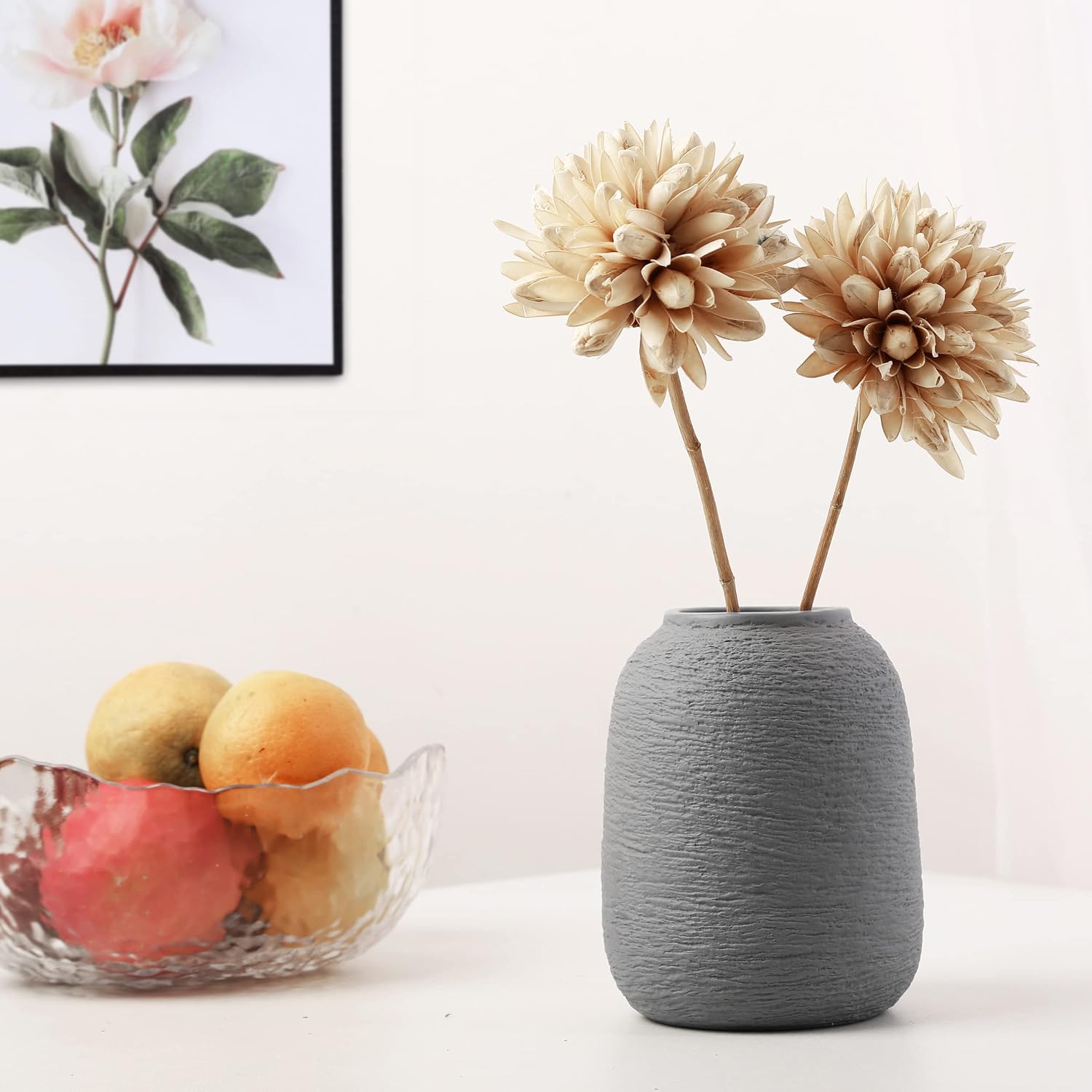 Grey Ceramic Vases / Grey Blue