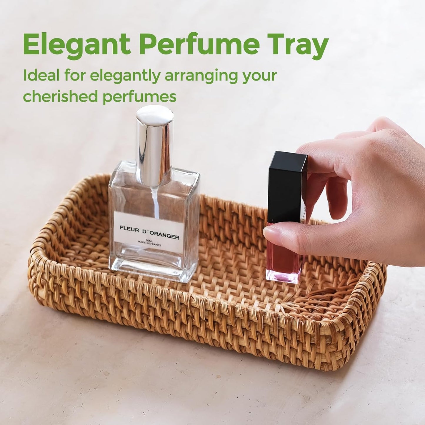 Small Rattan Serving Tray / XS / Natural / Set of 2