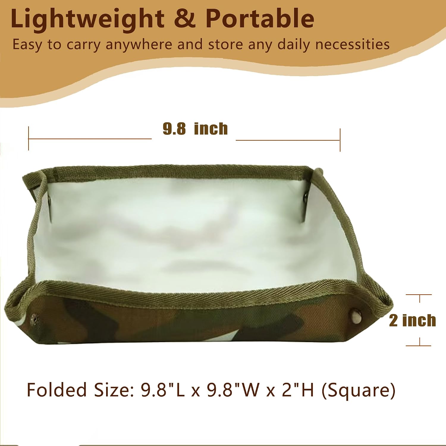 Foldable Valet Tray / Camo / Set of 2