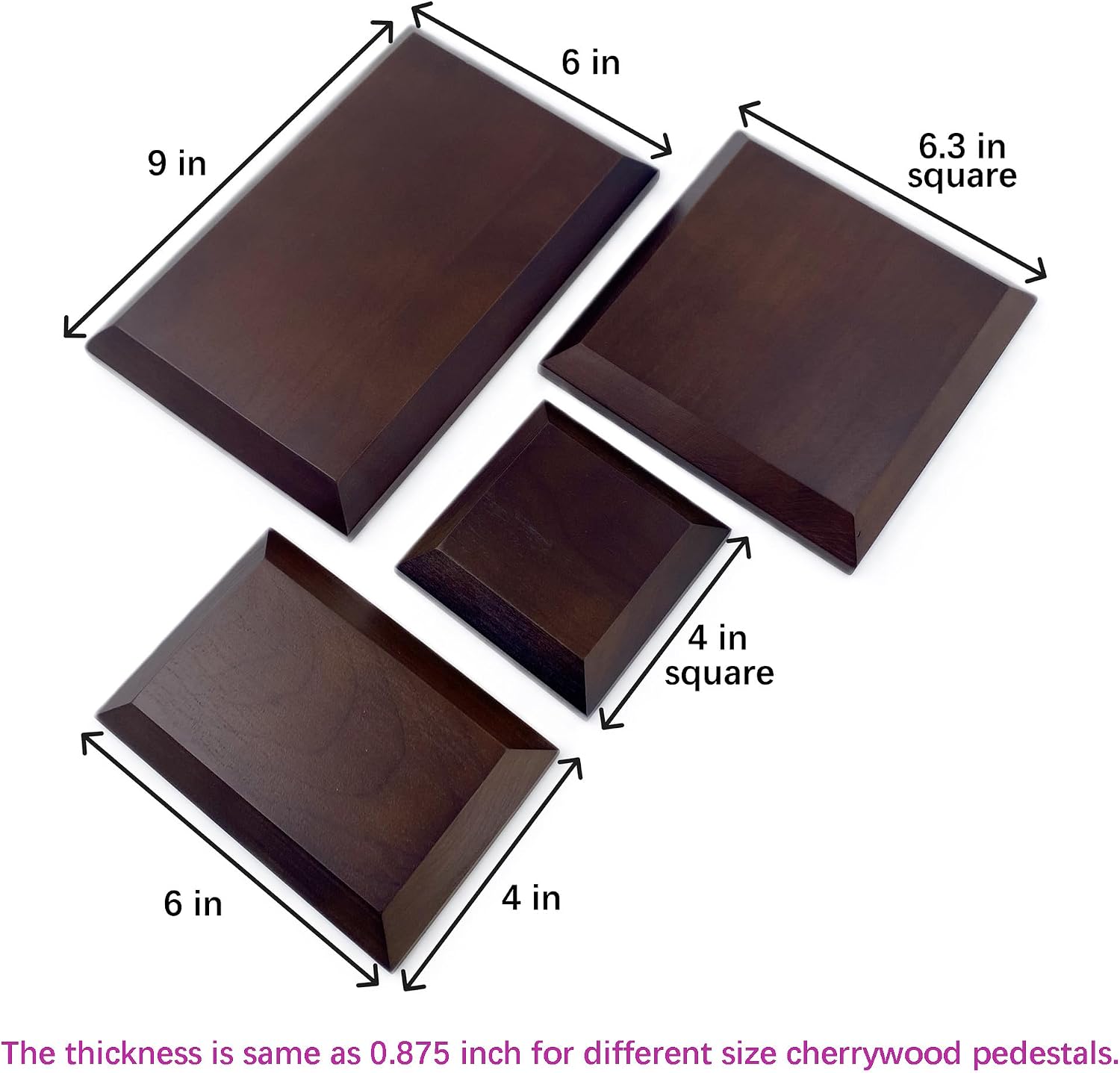 Rectangular Wood Display Base / Brown