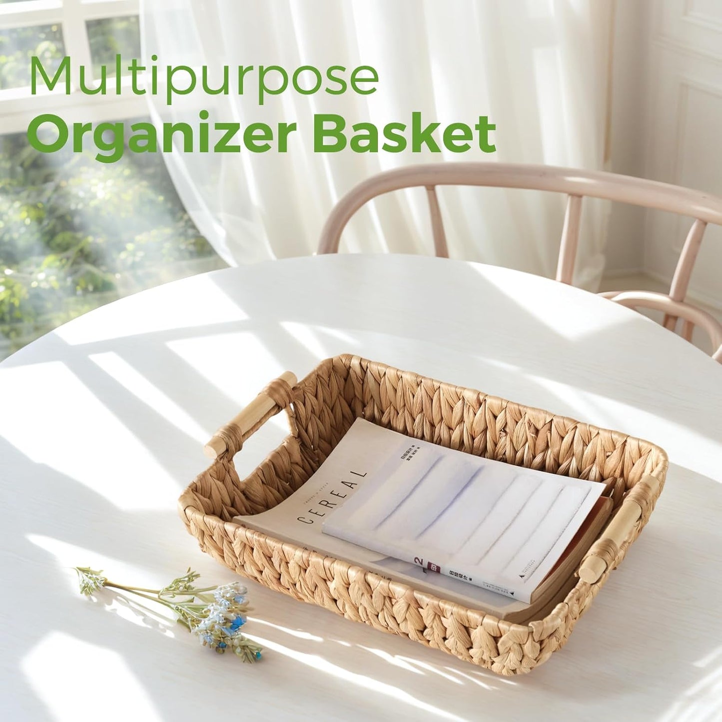 Wicker Storage Baskets / Natural-2pc / Set of 2