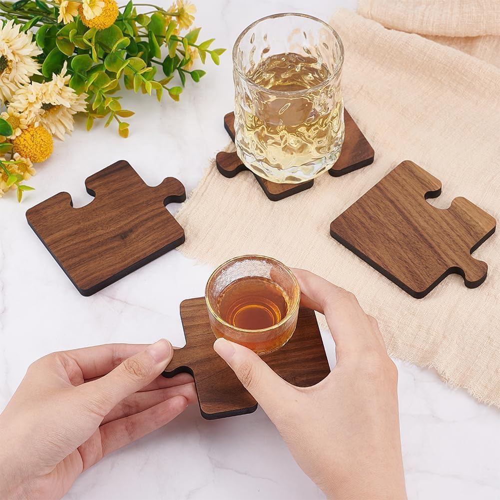 Wood Coasters Table Walnut Coaster Wooden Coaster Set / Set of 4