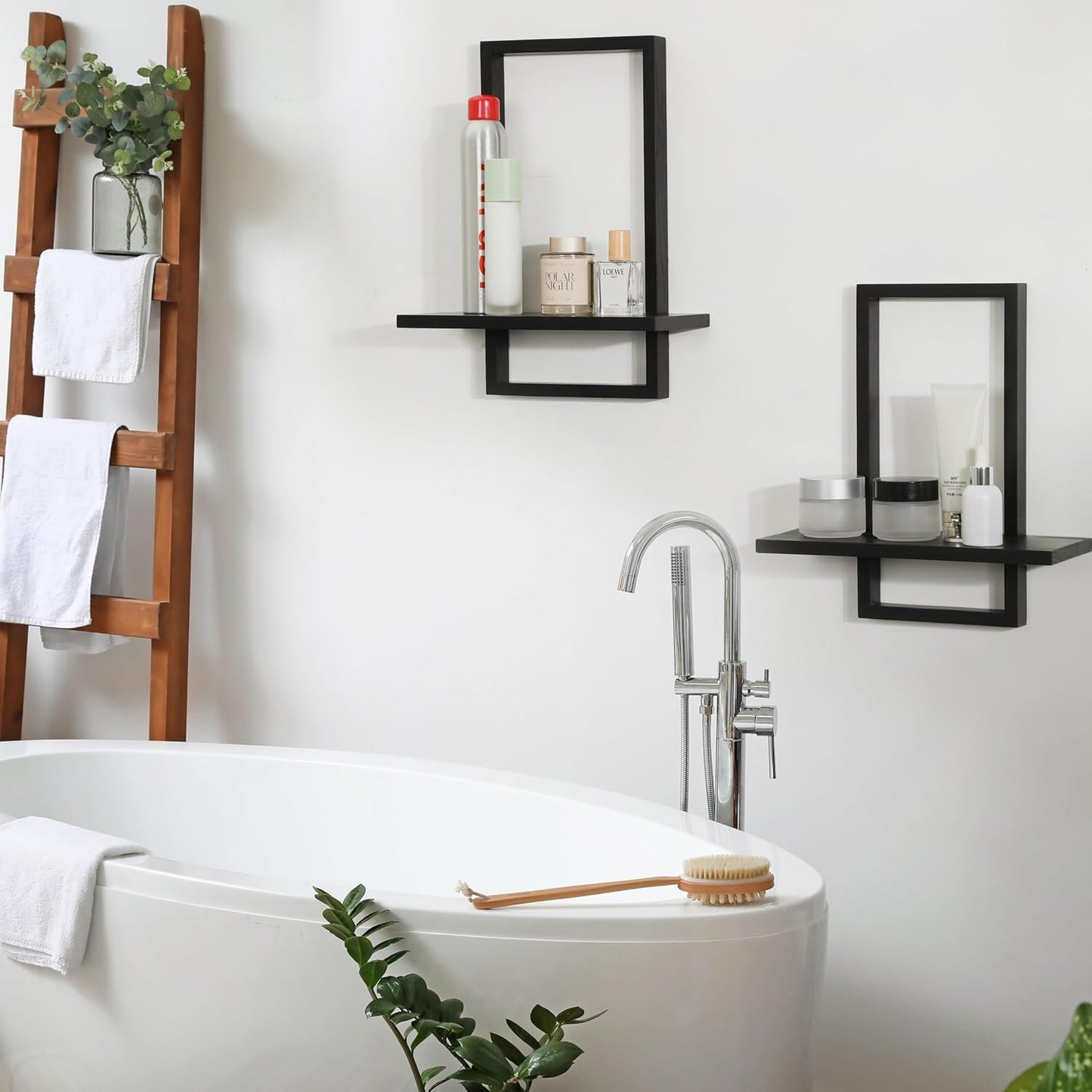 Square Floating Shelves / Black / Set of 2