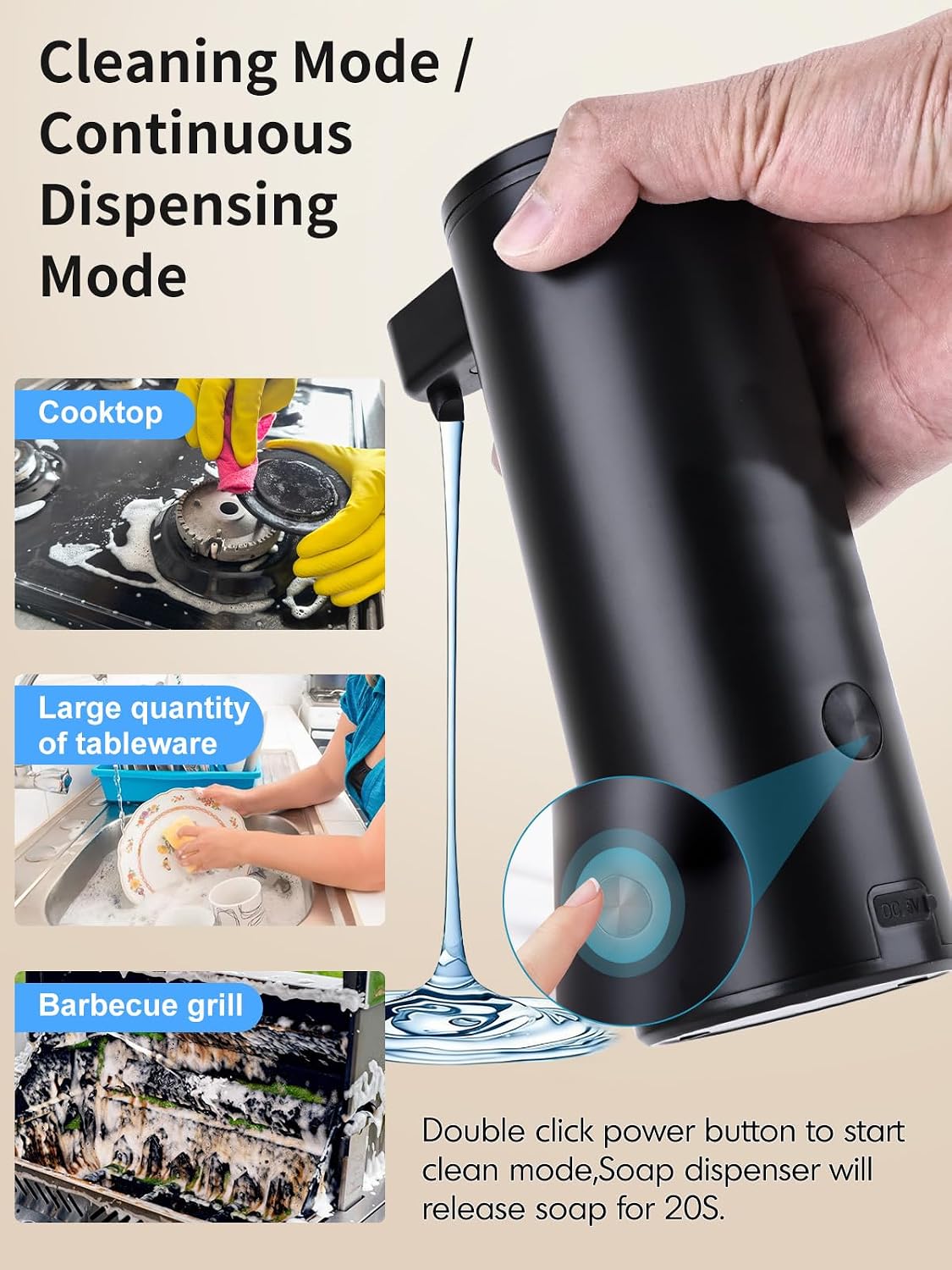 Automatic Liquid Soap Dispenser Touchless: Liquid Hand Soap Dispenser Stainless Steel - Free Touch Electric Soap