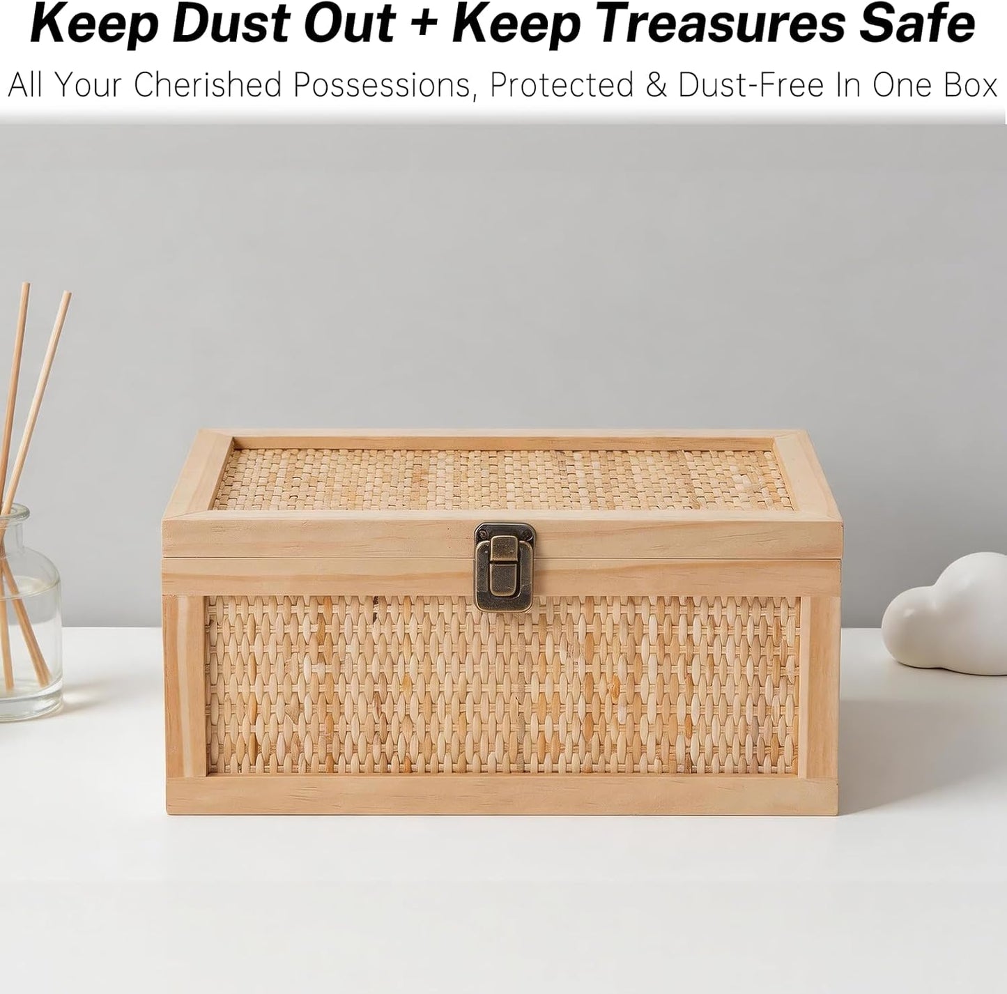 Rattan Decorative Boxes / Natural