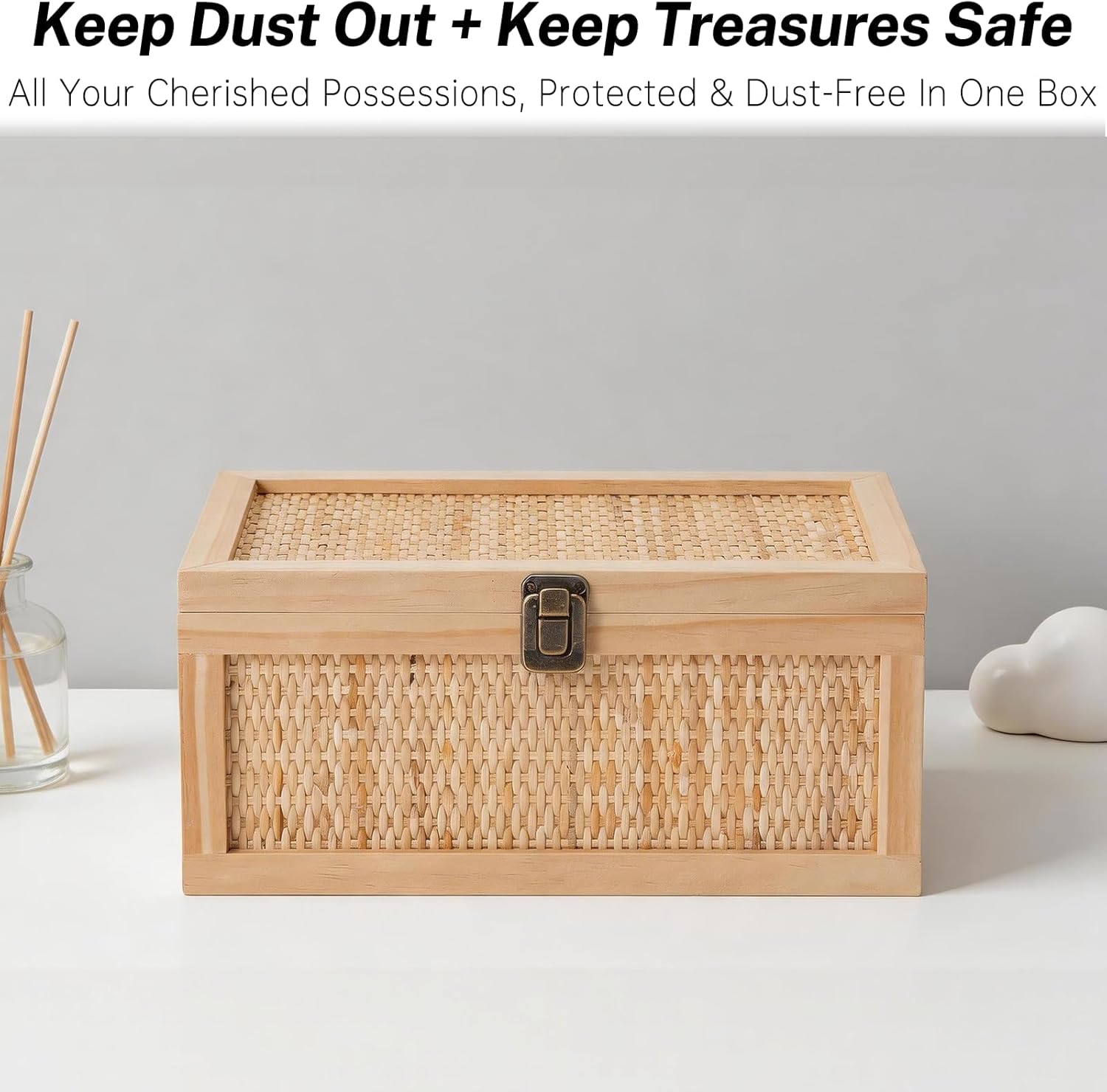 Rattan Decorative Boxes / Natural