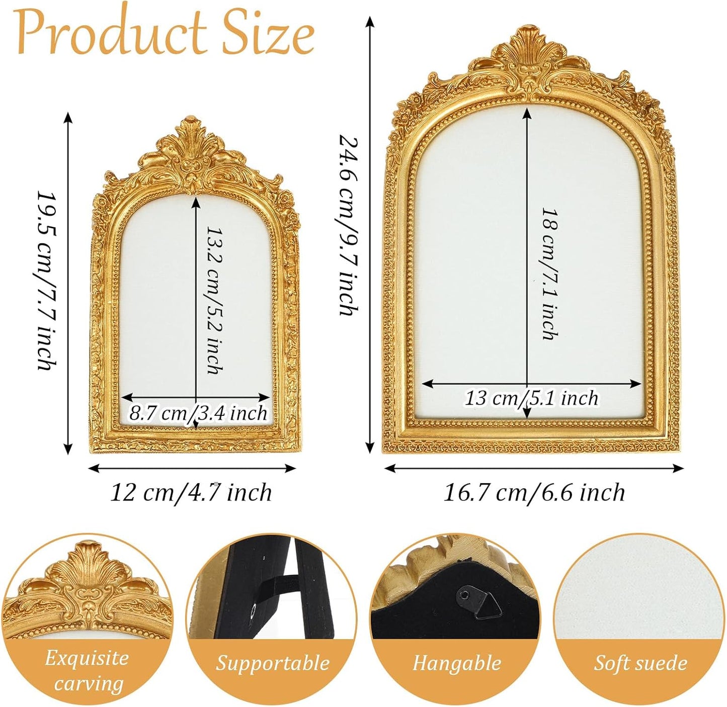 Elegant Jewelry Display Stand Vintage Necklace Display Stand Earring Tray Resin / Gold / Set of 2