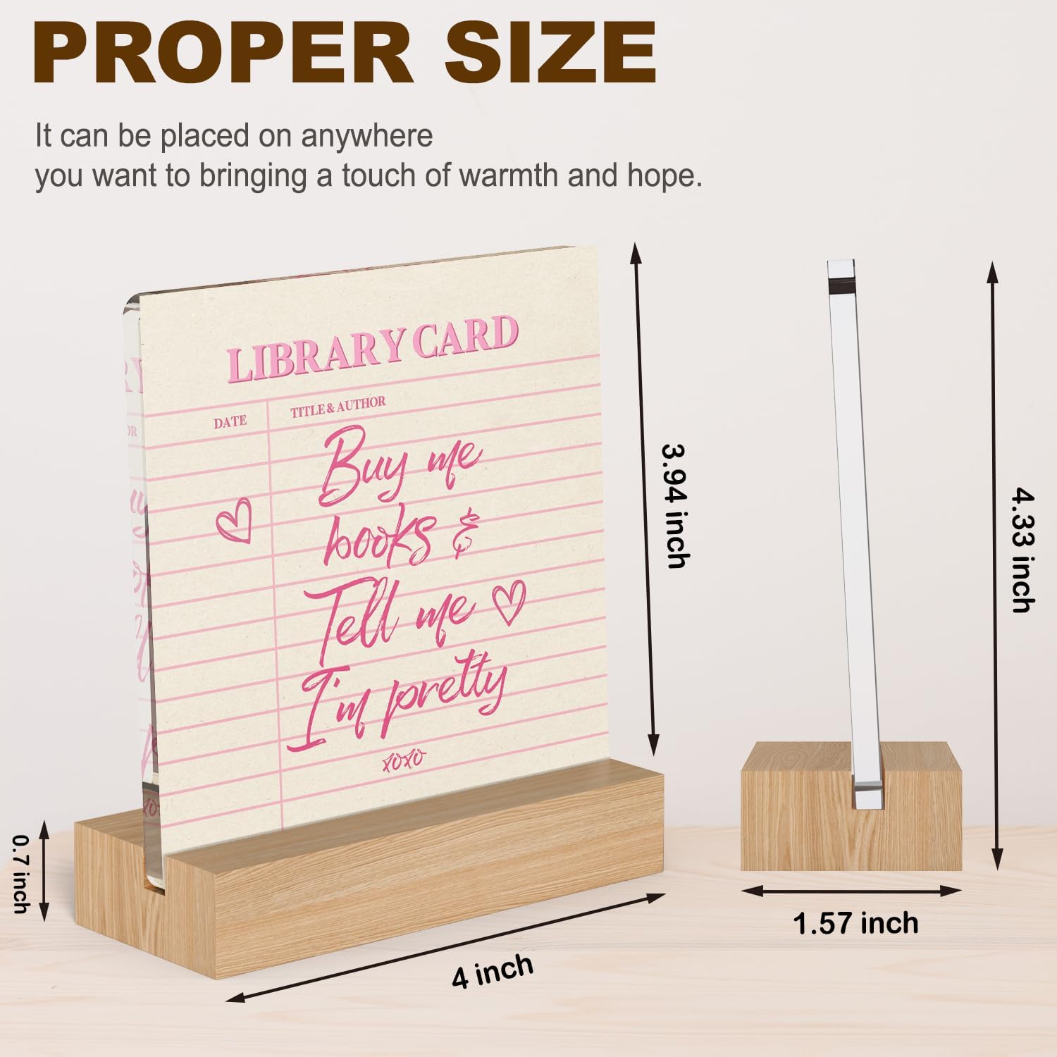 Wooden Stand for Women Book Lovers