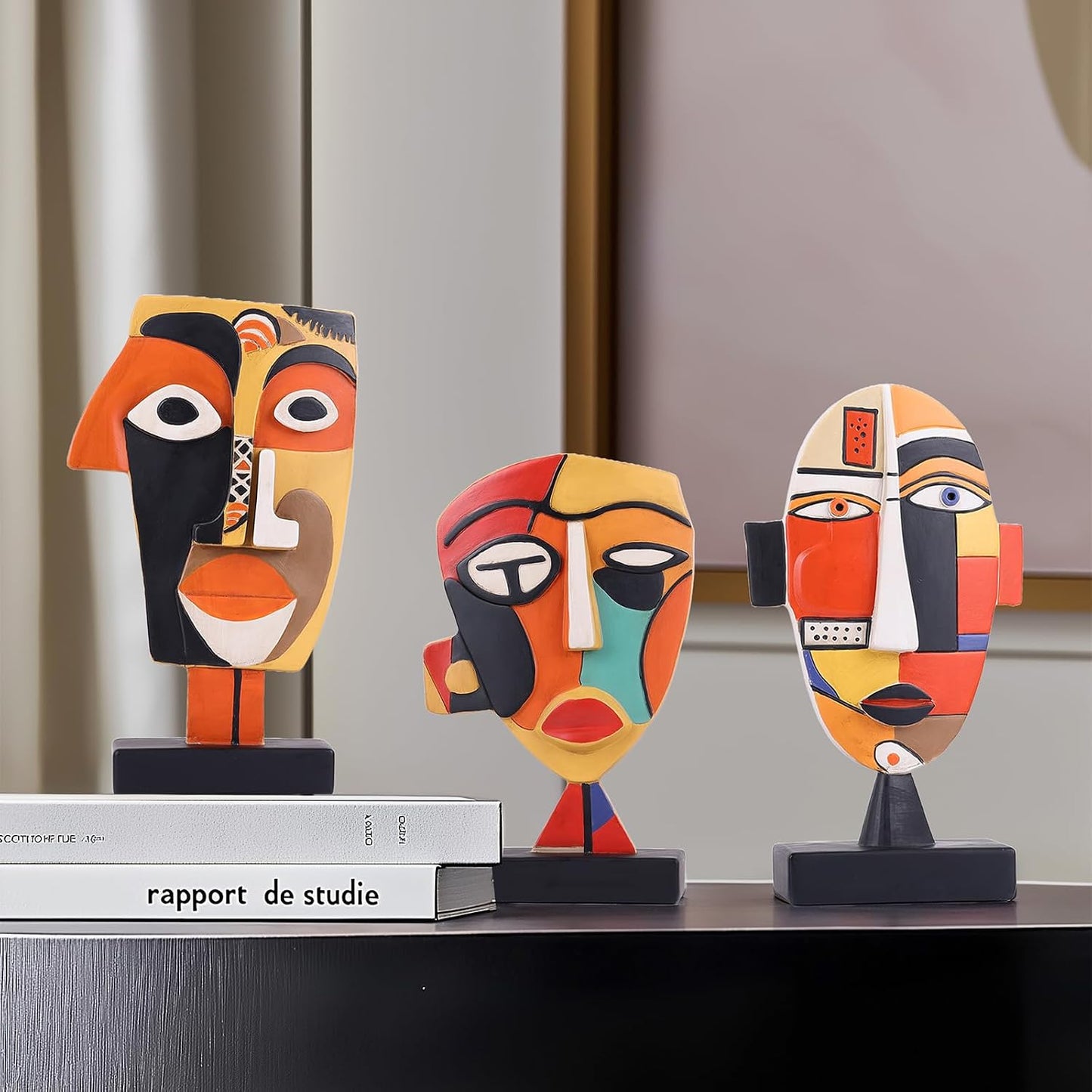 Handcrafted African Art Tribal Figurines Weird Art Decor / Large / Set of 3