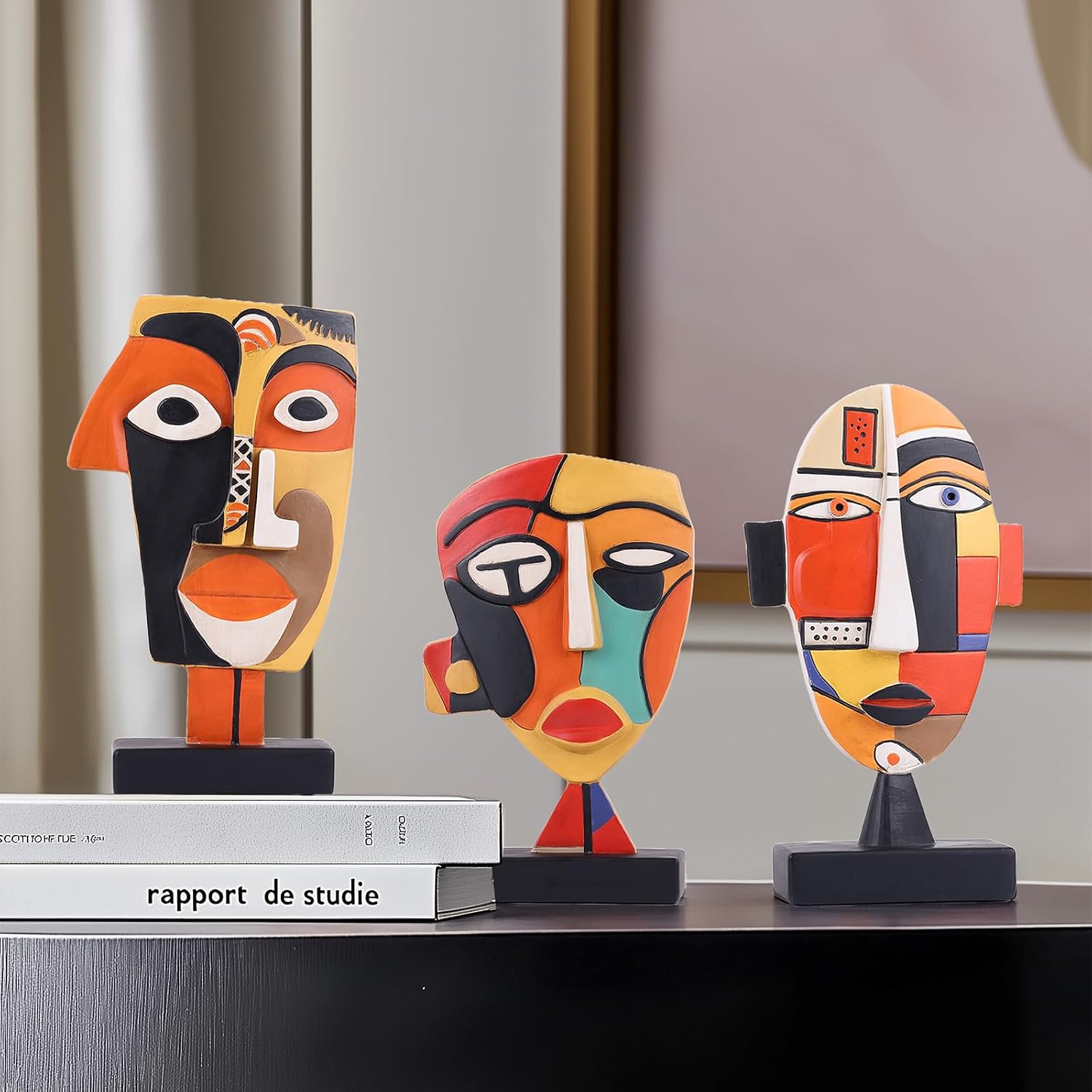 Handcrafted African Art Tribal Figurines Weird Art Decor / Large / Set of 3