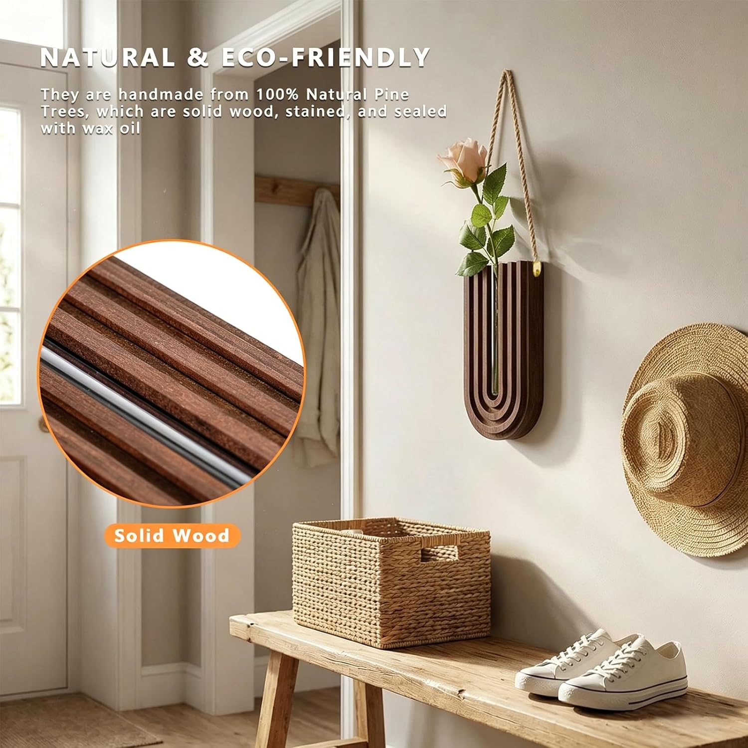 Wood Wall Planter / Set of 3