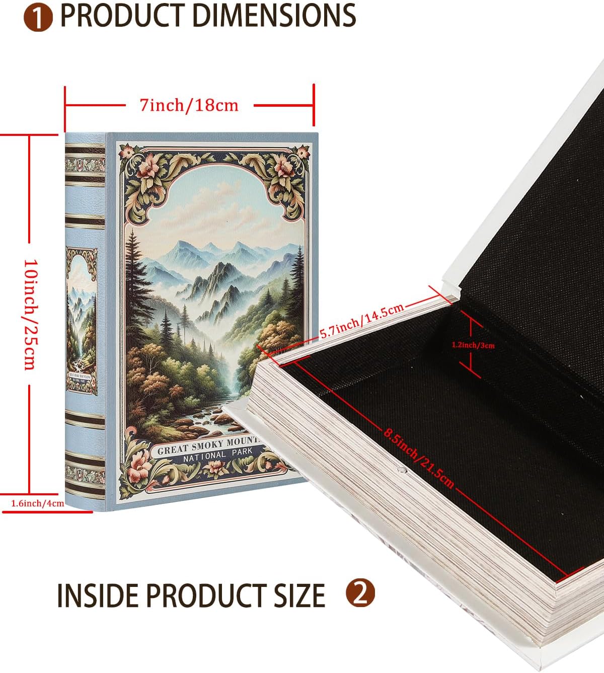 Vintage Faux Book Boxes / Great Smoky Mountains