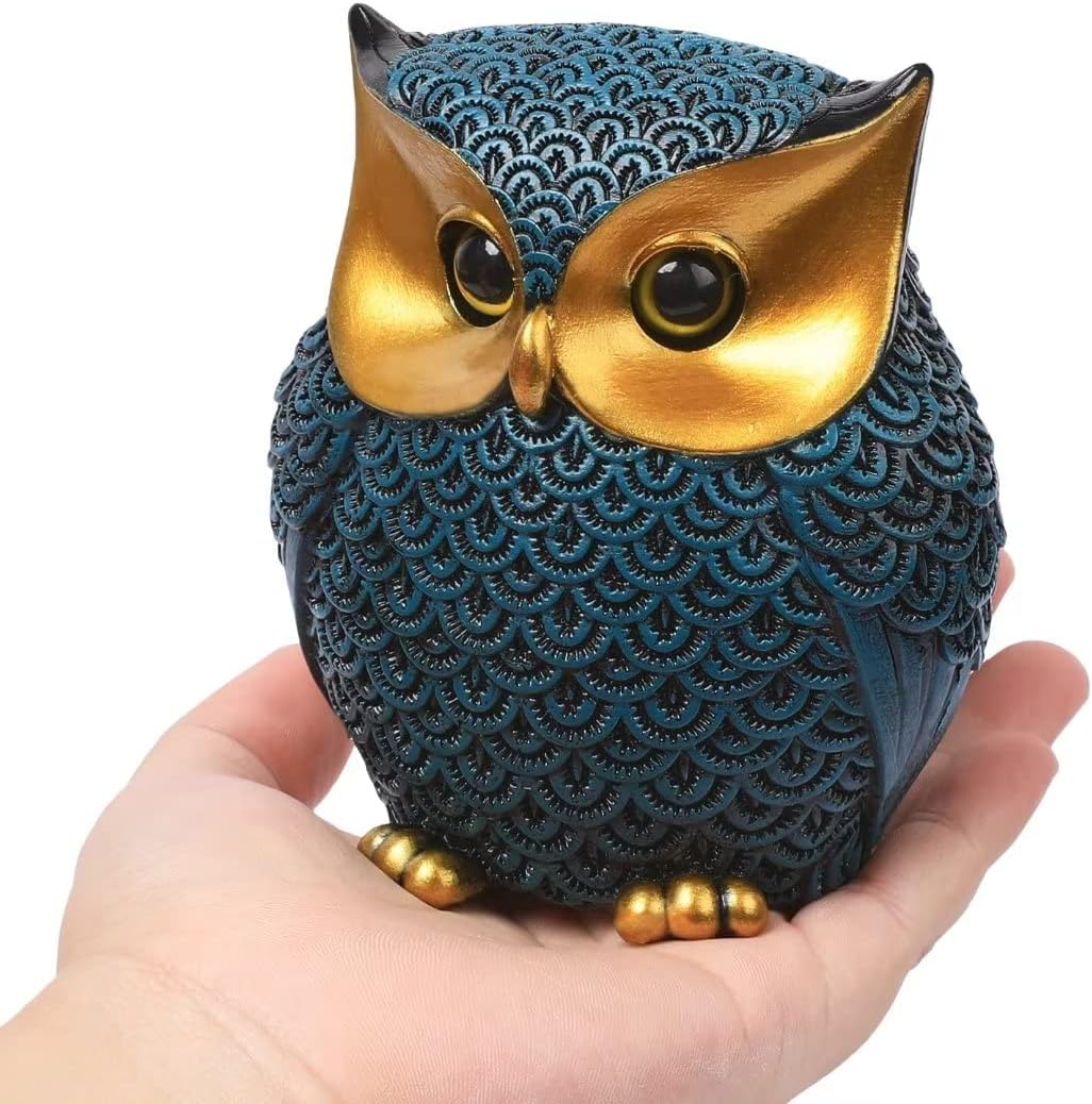 Owl Figurines Home Decor Accents Small Décor Items / Style1-blue