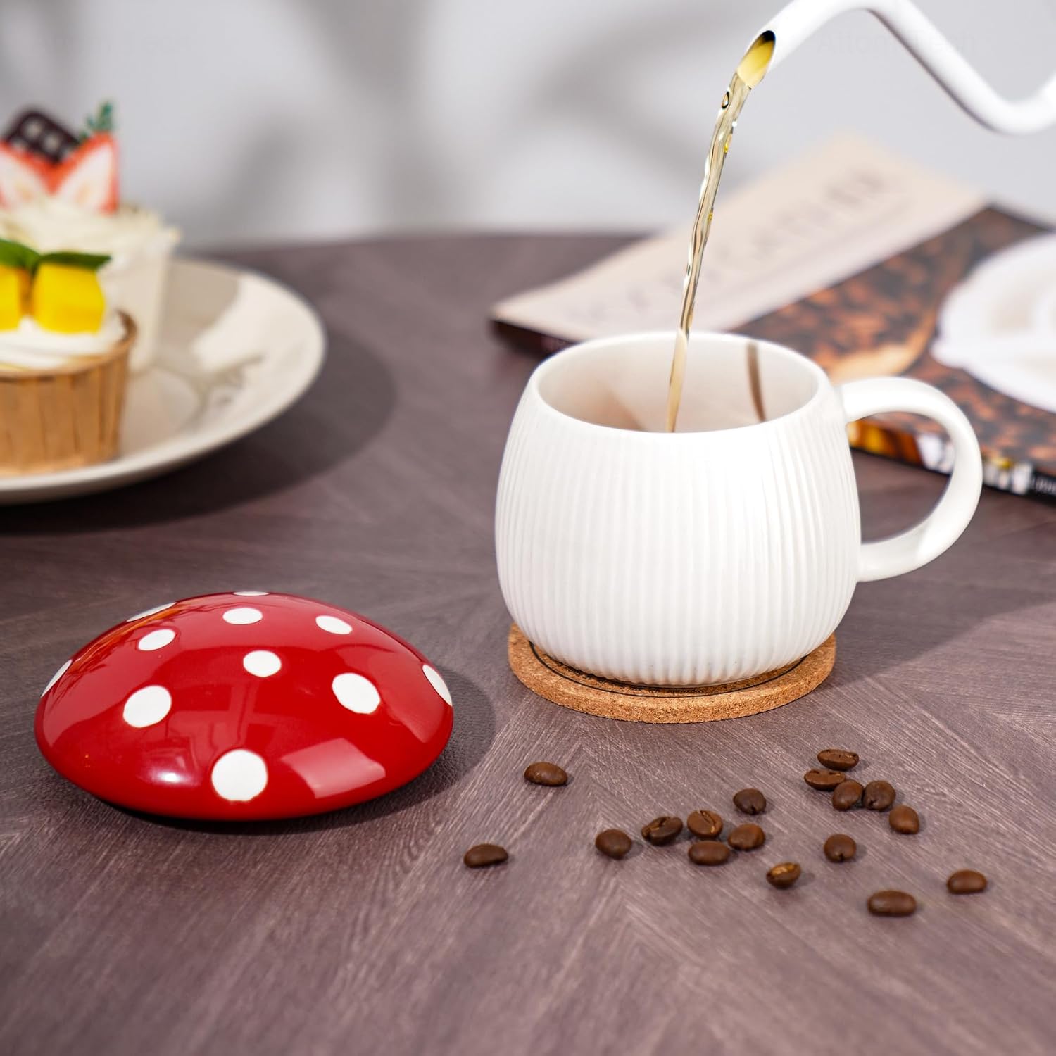 12oz Mushroom Shaped Ceramic Mug