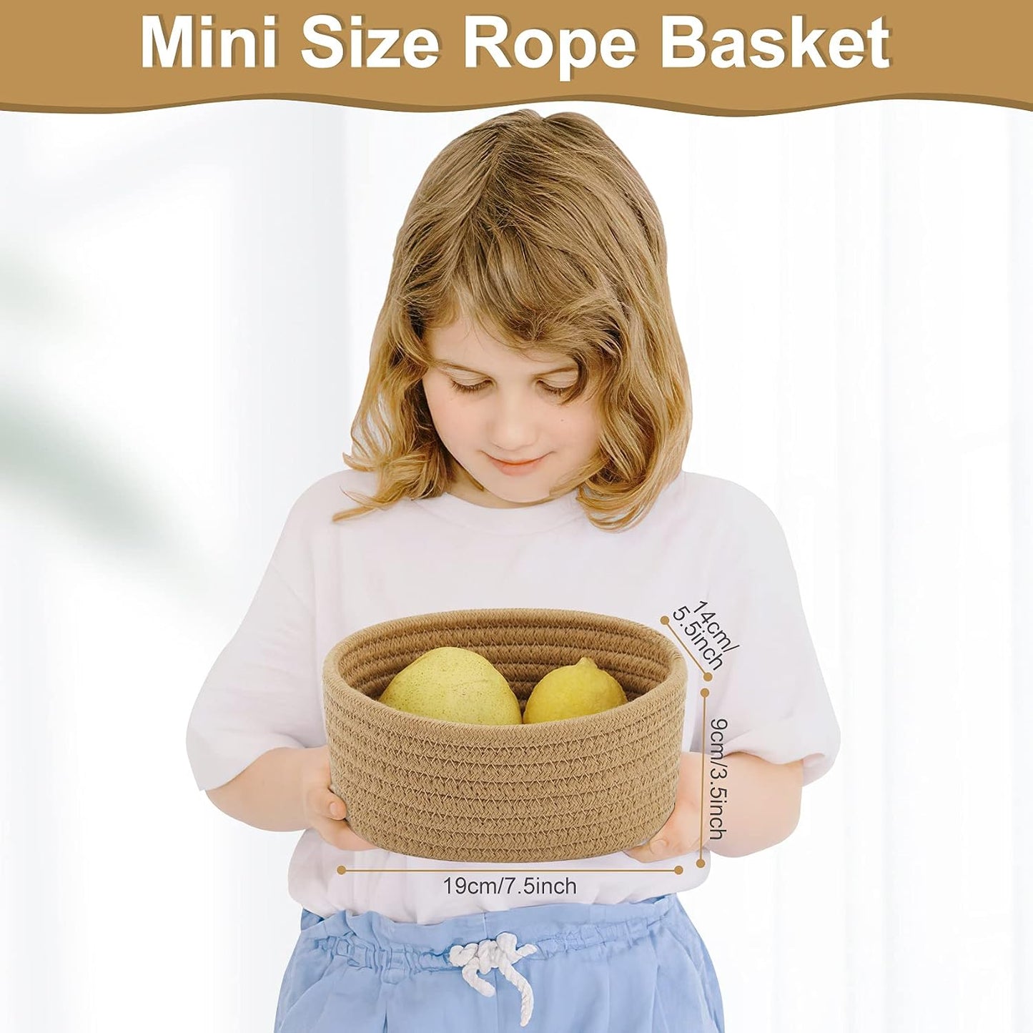 【 】 Small Woven Baskets / Brown / Set of 2
