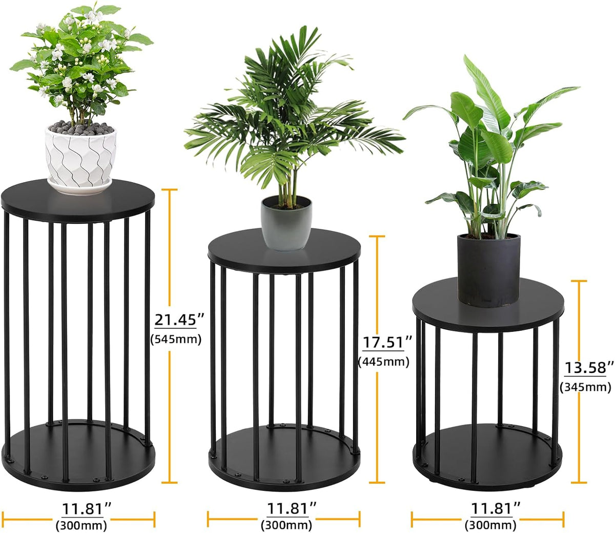 Plant Stand Indoor,small plant stool,Flower Pot Corner stand holder,Mid Century Heavy Duty Metal Tall Home Decor,Modern
