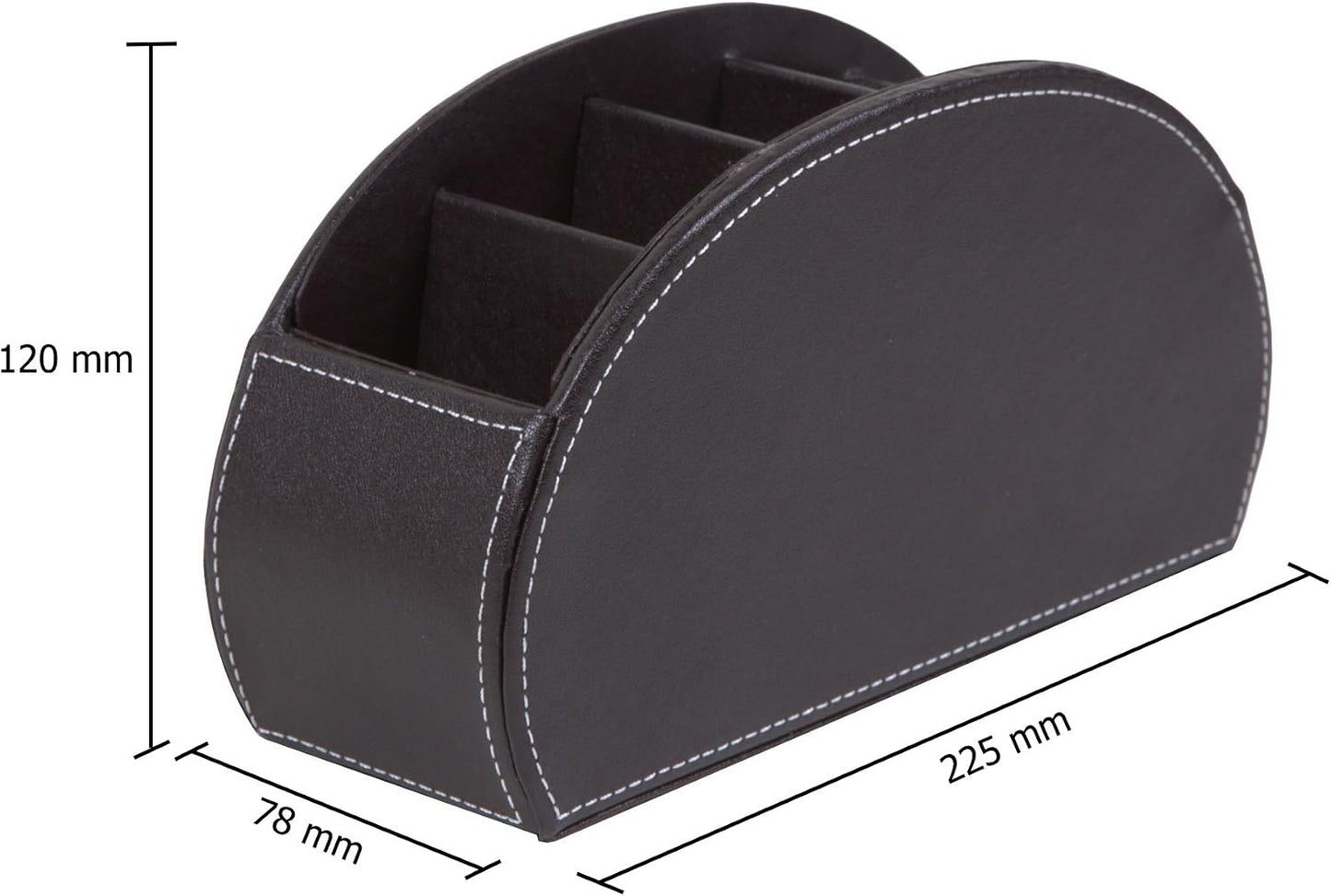 Osco Faux Leather 5 Part Remote Organiser - Brown, BPURO1