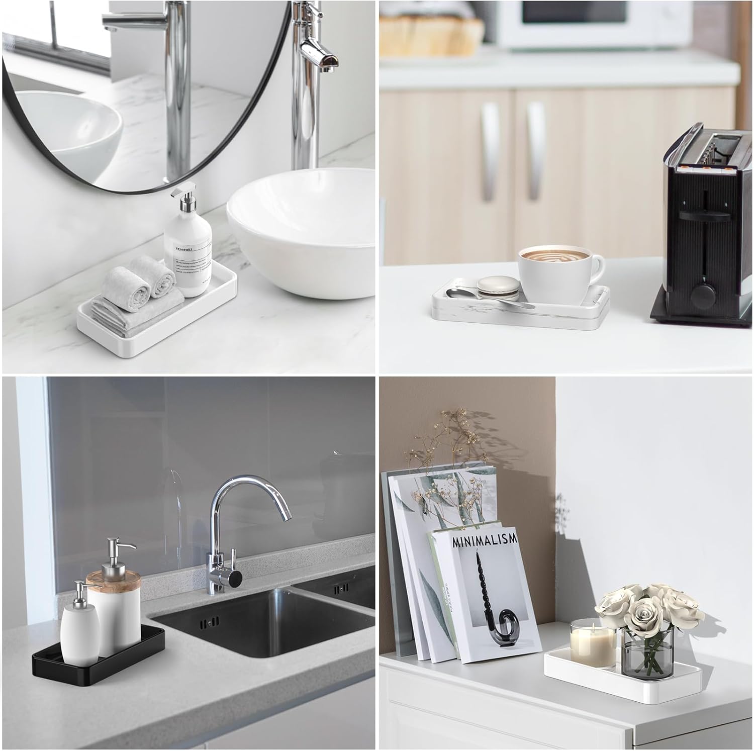 Ceramic Kitchen Soap Tray / White / 7.9 x 4 x 1.1