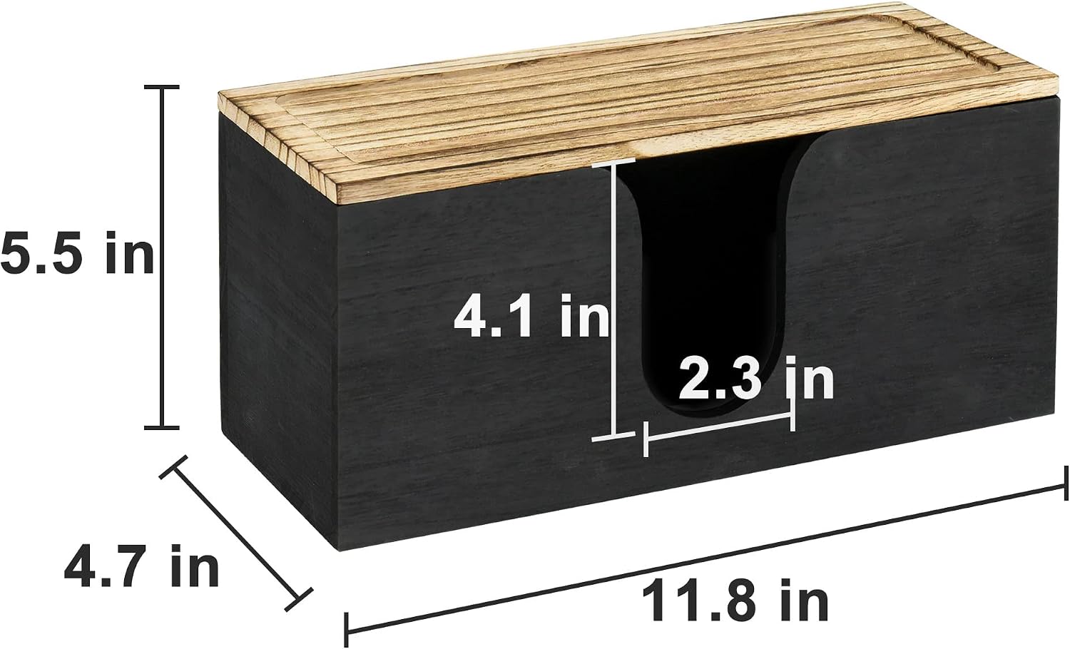 Solid Wood Paper Towel Dispenser Wall Mounted, Folded Paper Towel Holder with Lid, Commercial C-Fold, Z-Fold, Trifold