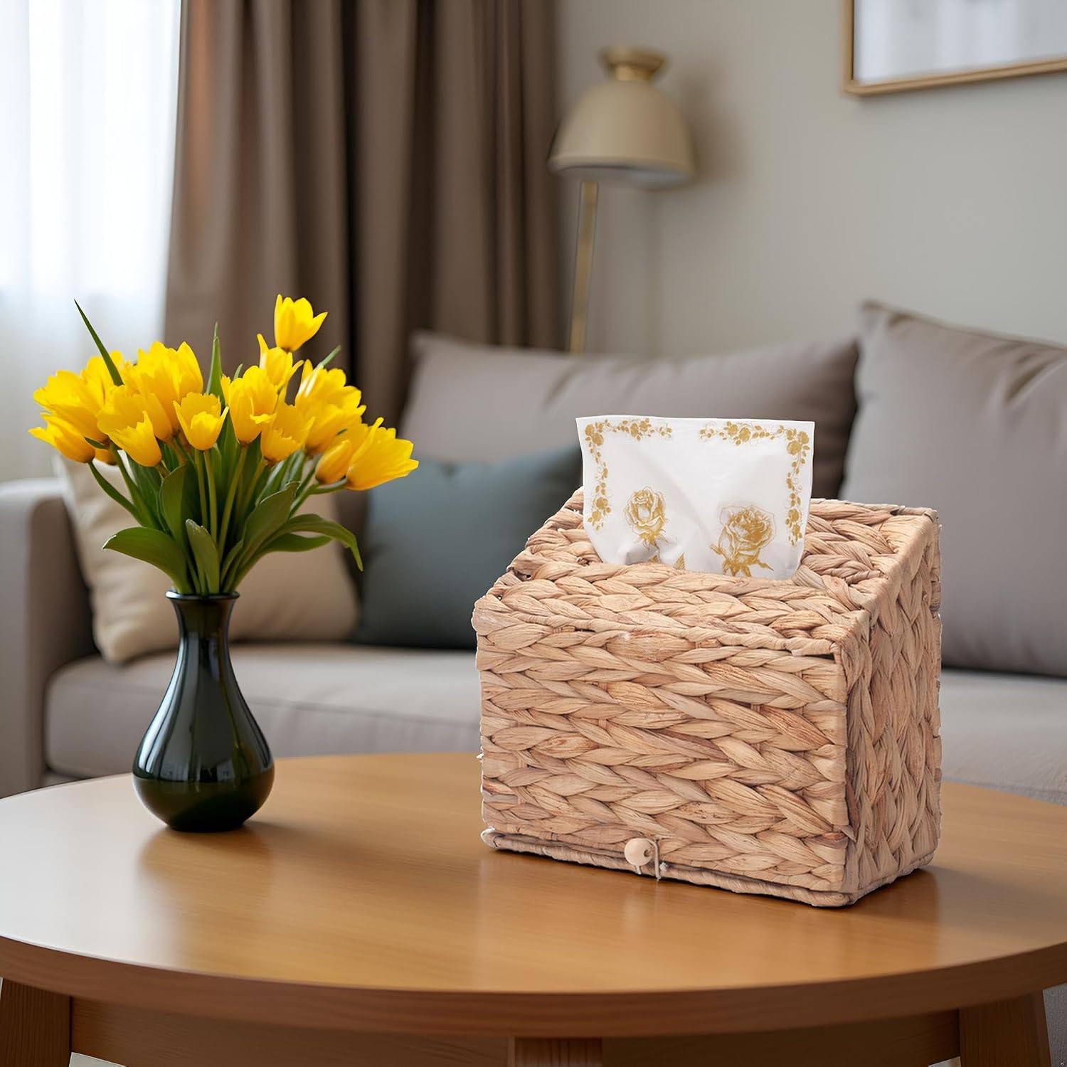 Disposable Paper Hand Towels Wicker Paper Towel Holders Trapezoid