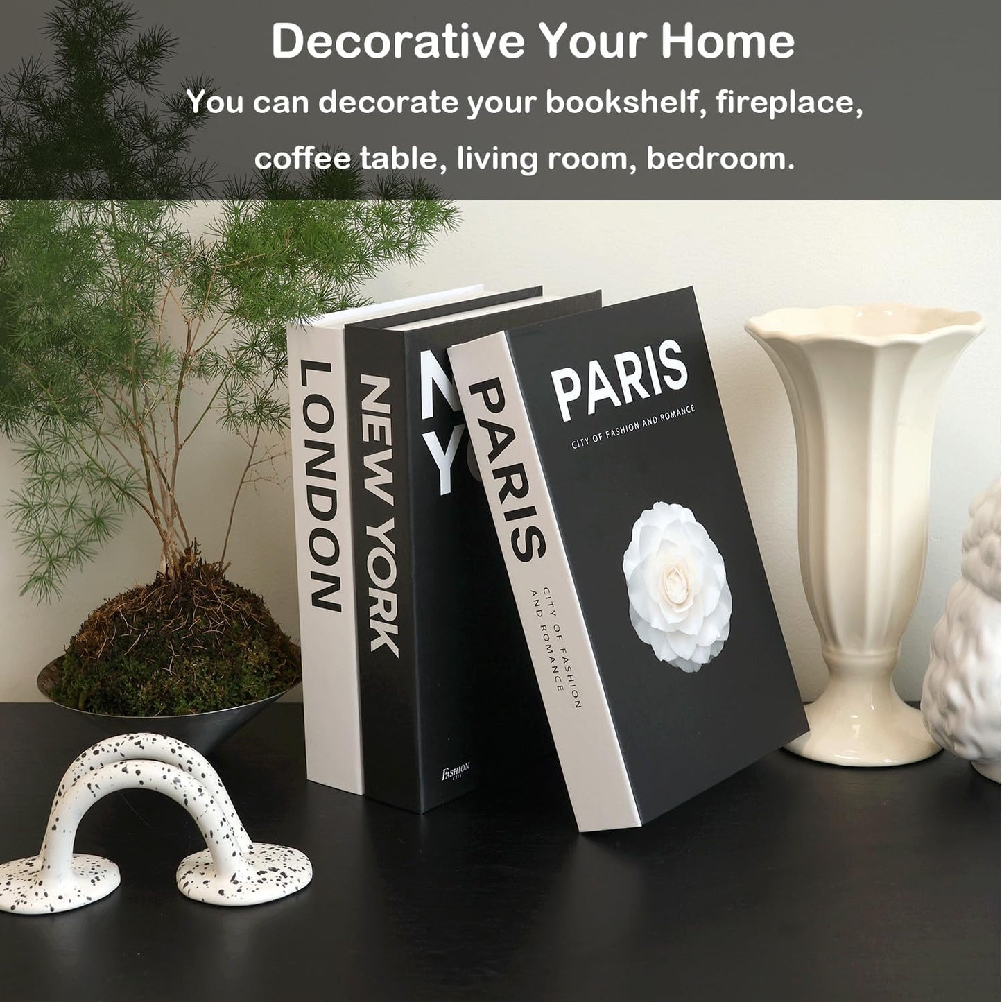 Decorative Books / Stylish Fake Books of Room Books Decor Aesthetic / Set of 3