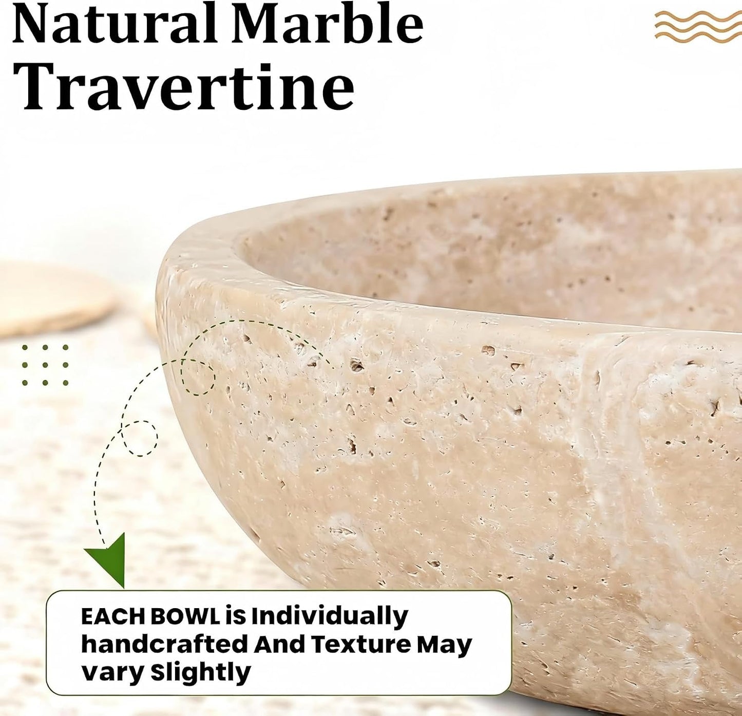 7.8" Modern Home Decor Key Bowl for Entryway / Natural