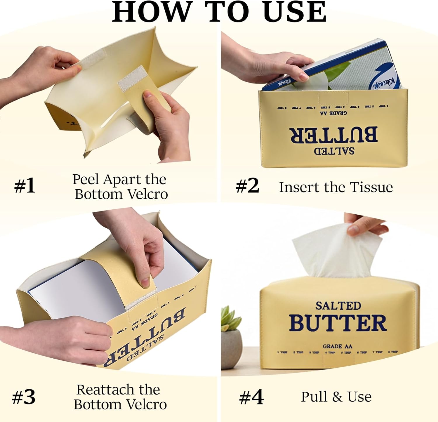 Butter Tissue Box Cover