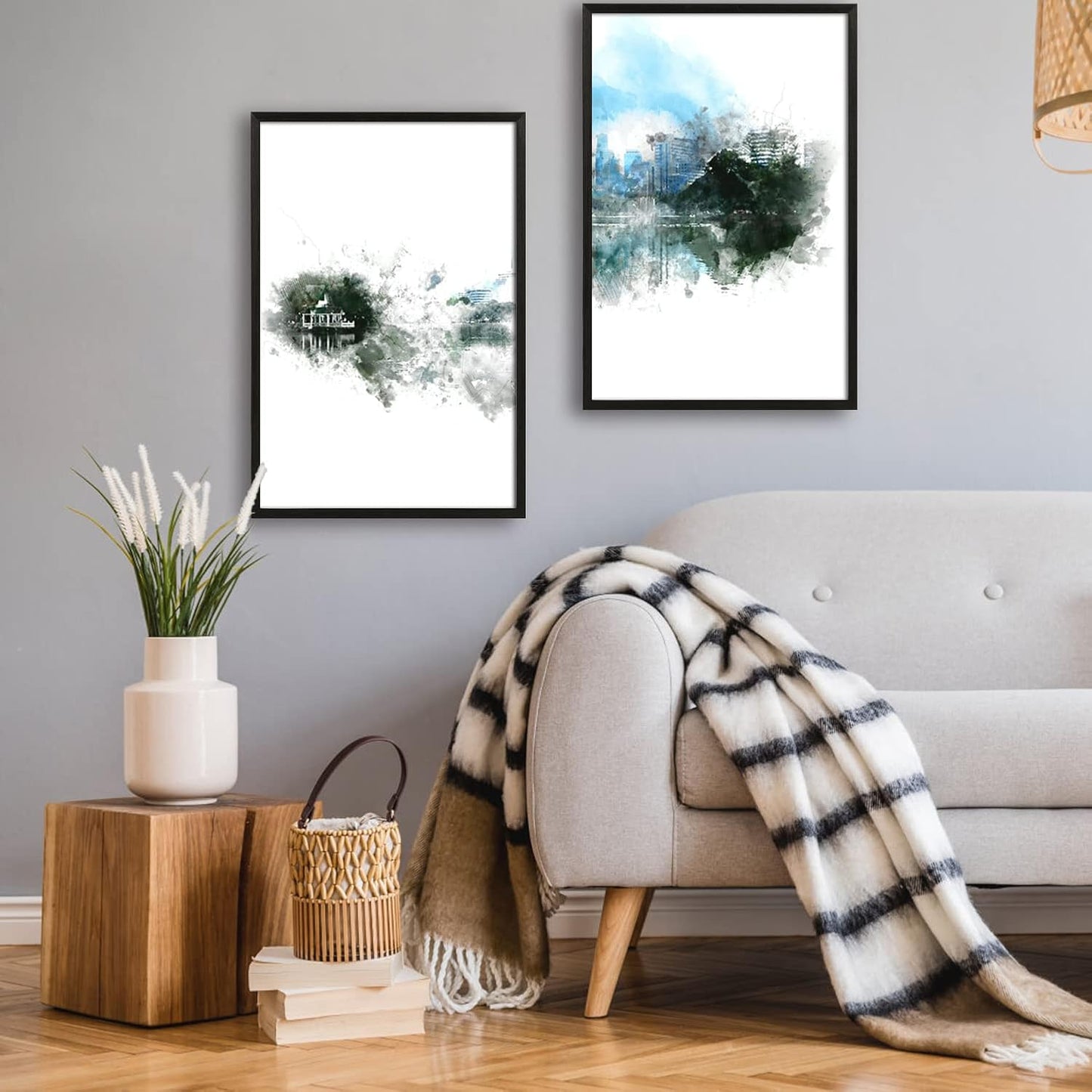 Yaetm 16x24 Poster Frame Black Set of 4, Solid Wood Frame 16 x 24 inches for Pictures, Posters & Art Prints, Wall