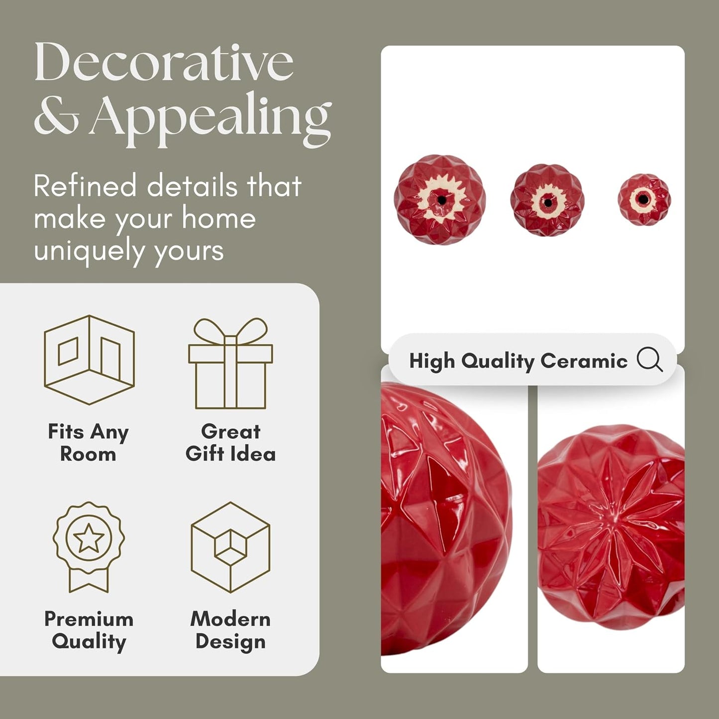 Modern Home Decor / Set of 3