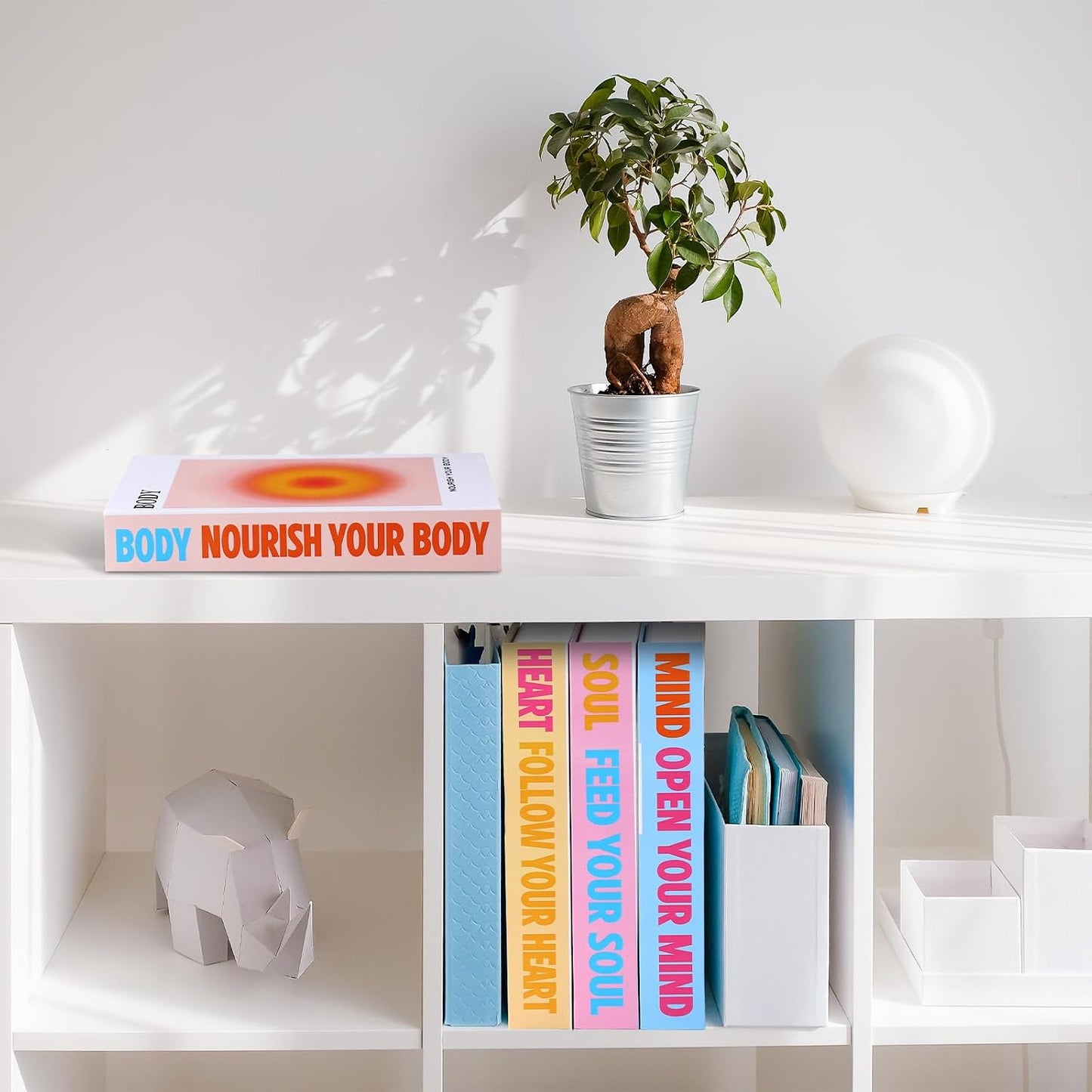 Table Decor Desk Fake Books Decoration Hardcover Faux Book Storage / Gradient Aura / Set of 4