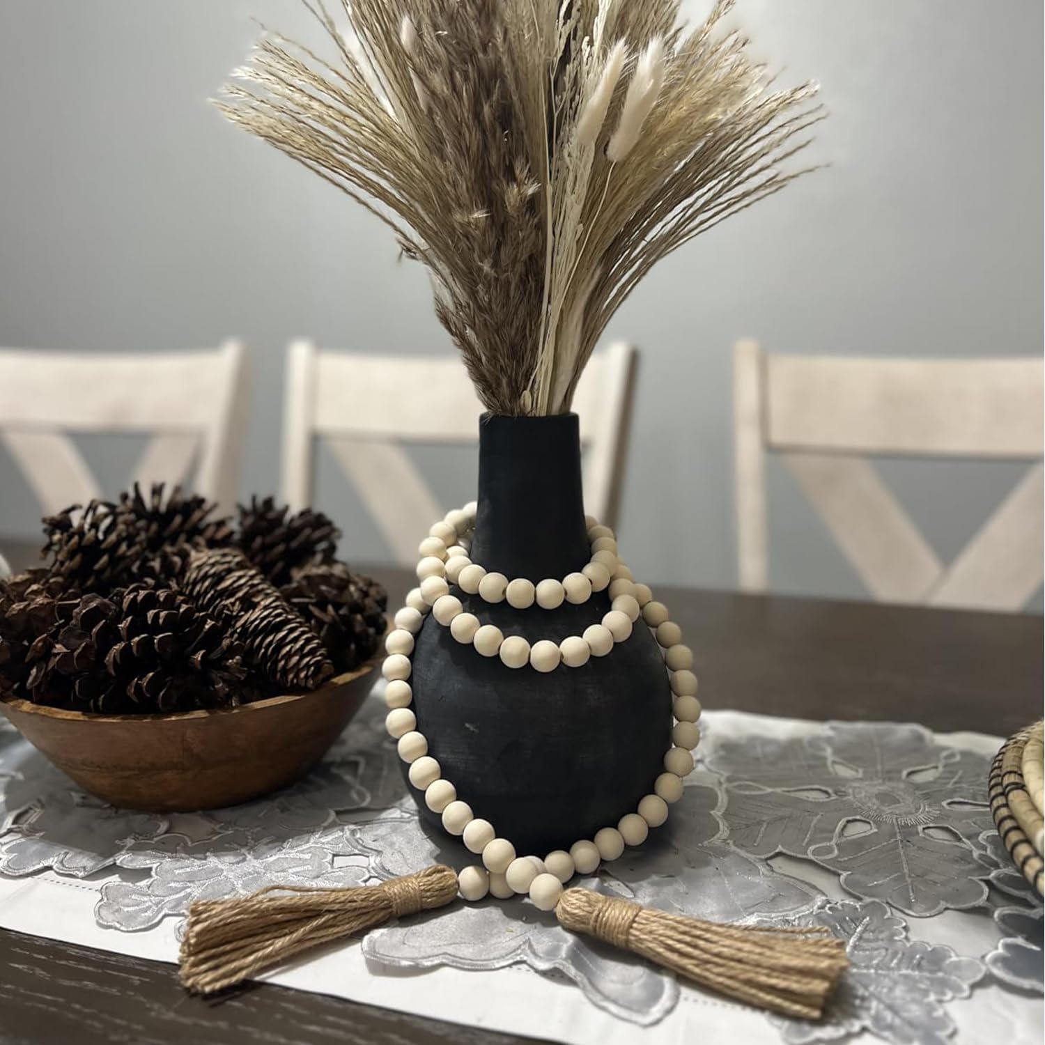 4 Sizes Wood Bead Garland