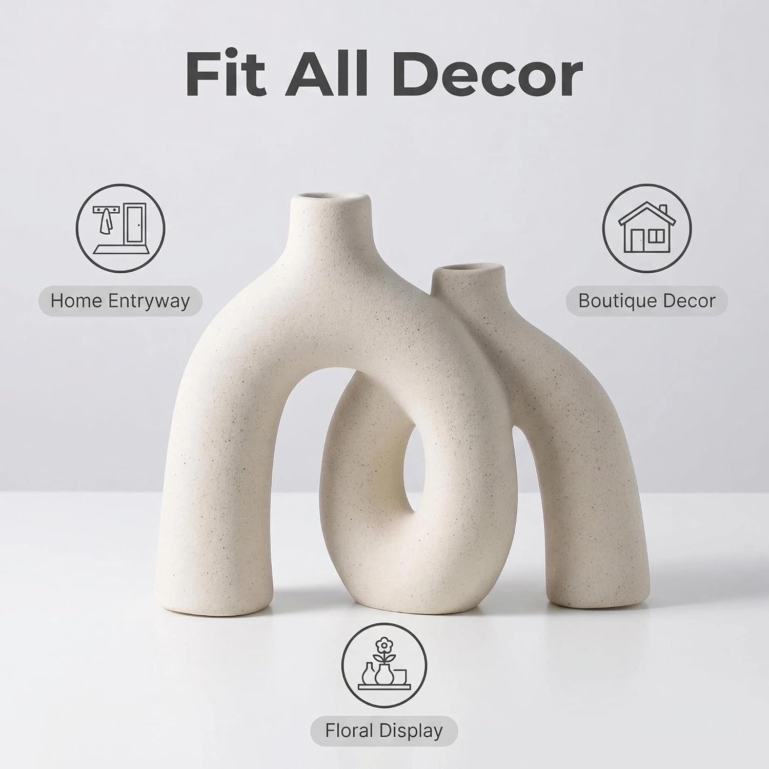 Modern Nordic Boho Vase Set / Beige-1