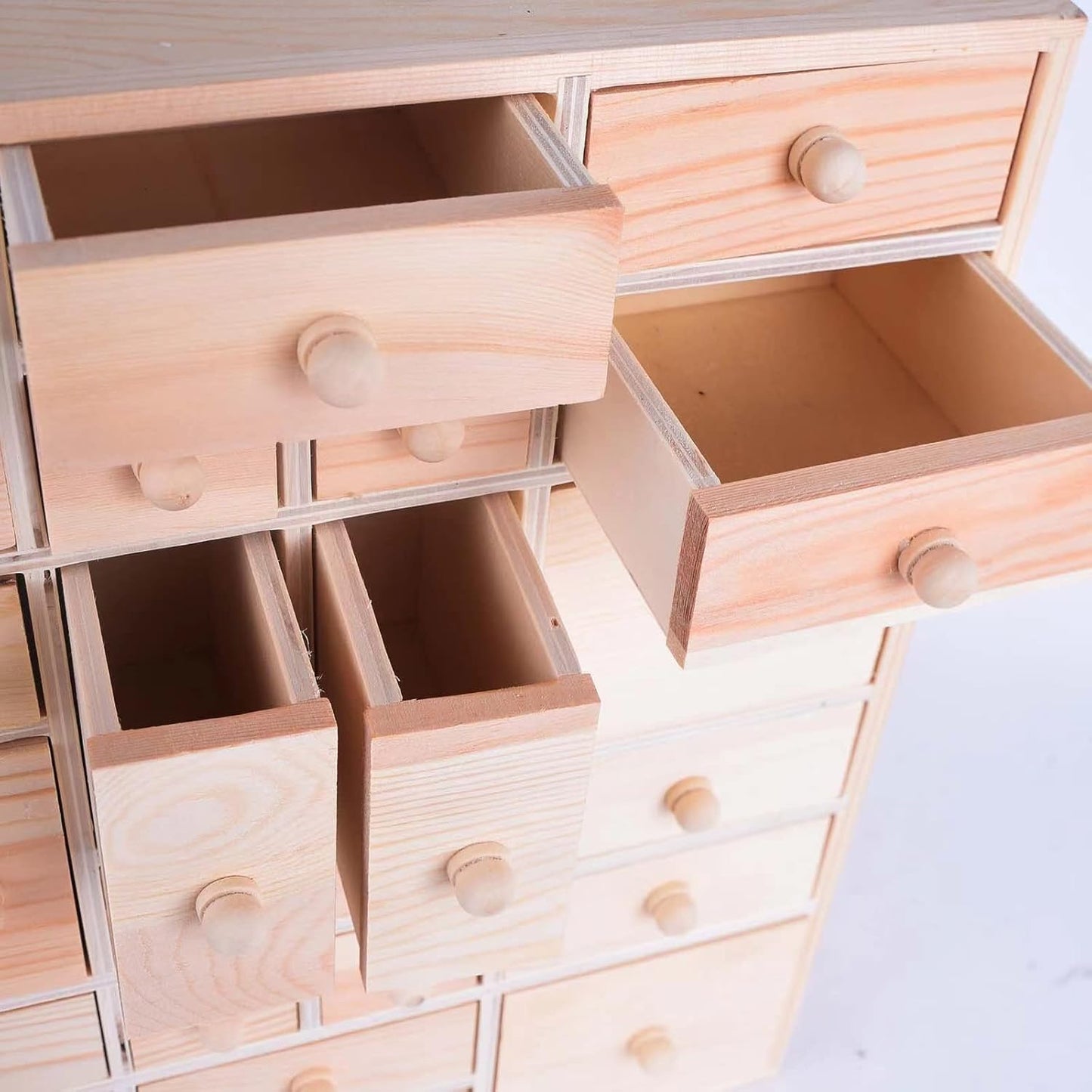 Wooden DIY Countdown Advent Calendar, 14in x 12in x 4.3in