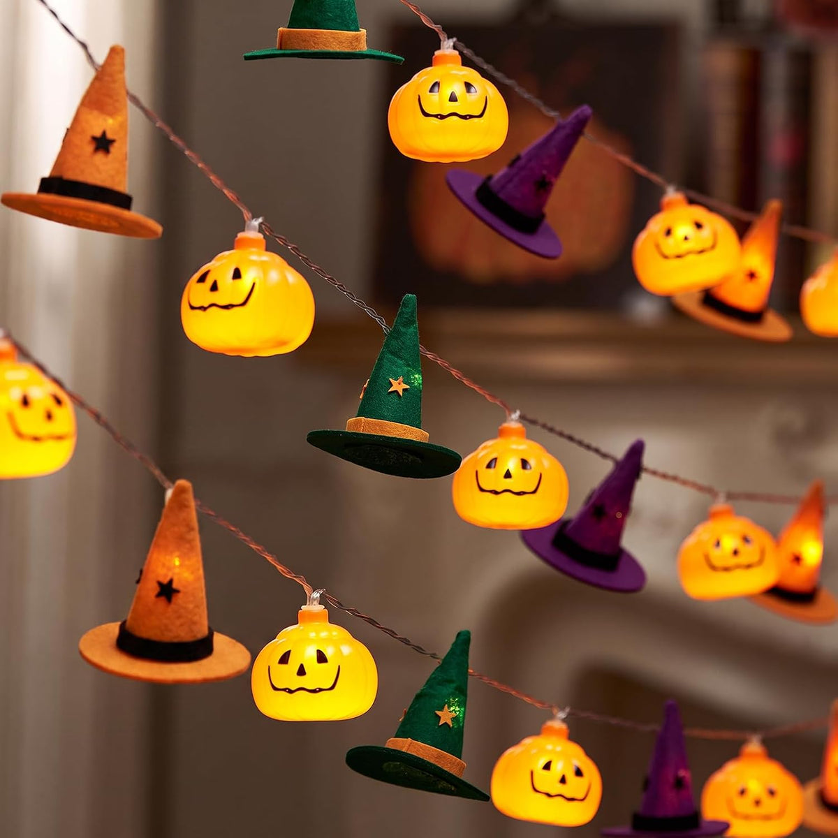 5 Pcs Halloween Paper Lantern – Spooky Hanging Pumpkin Lantern Set