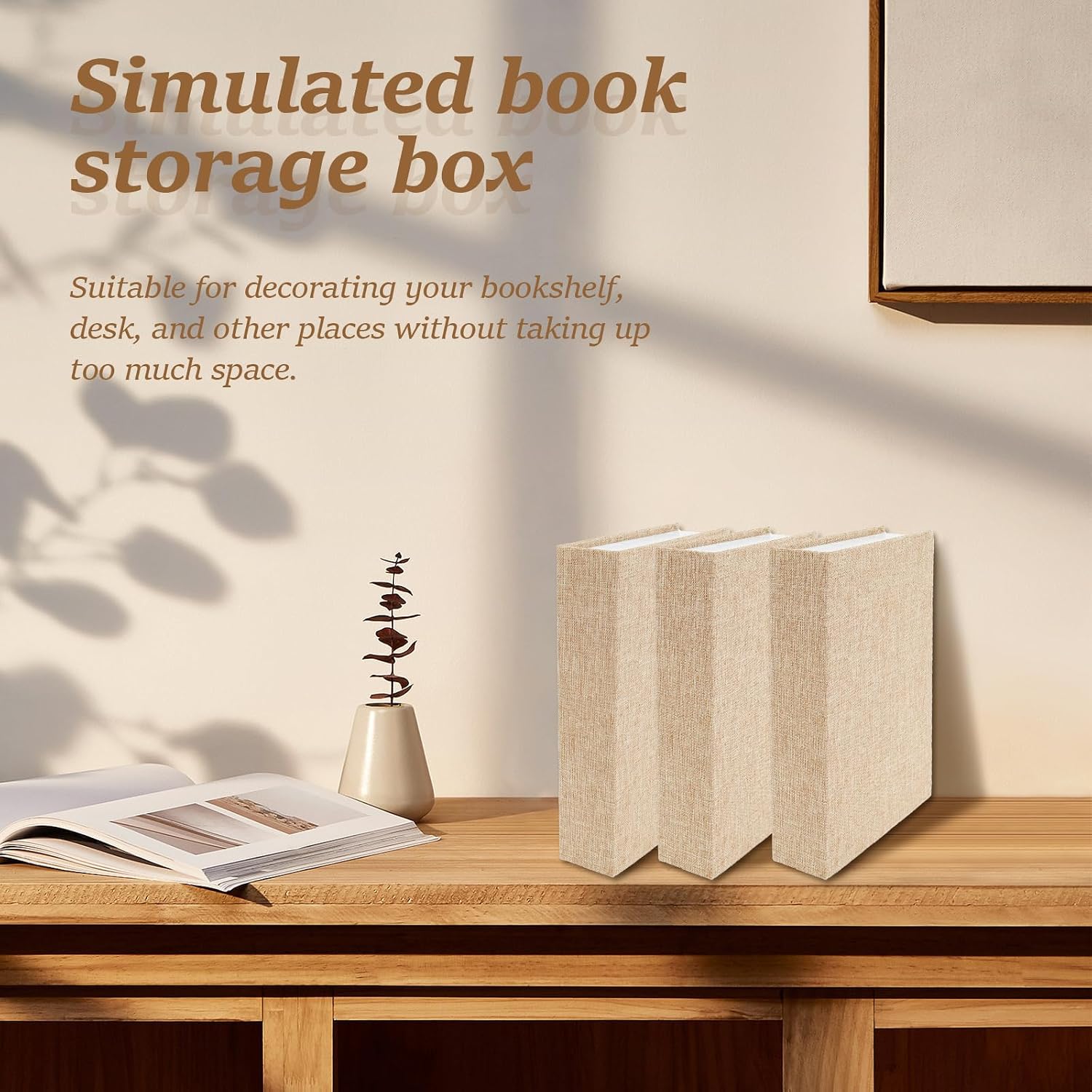 Modern Fake Book Storage Box / Set of 3