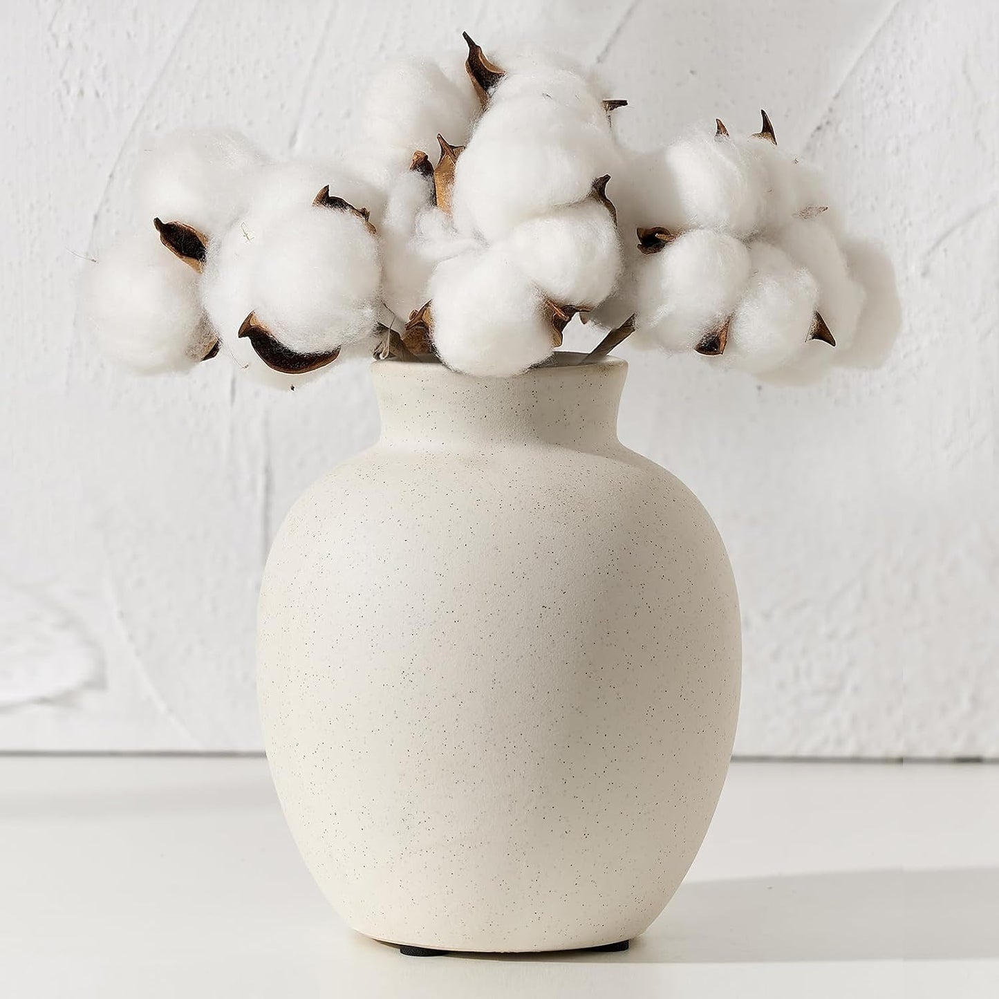 Rustic Farmhouse Boho Vase / 18443-white / 5.7 Inch
