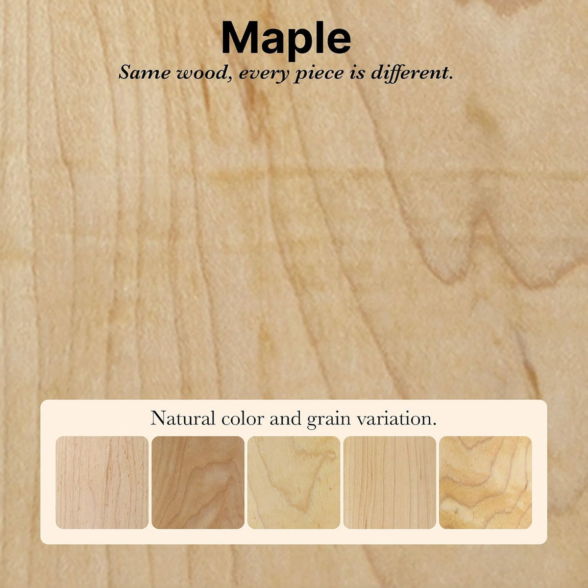 Maple Oval Wall Clock, Modern Minimalist, Silent, Chaos & Wit (18 Inch) | Handmade, Solid maple wood 1/4in thick, low