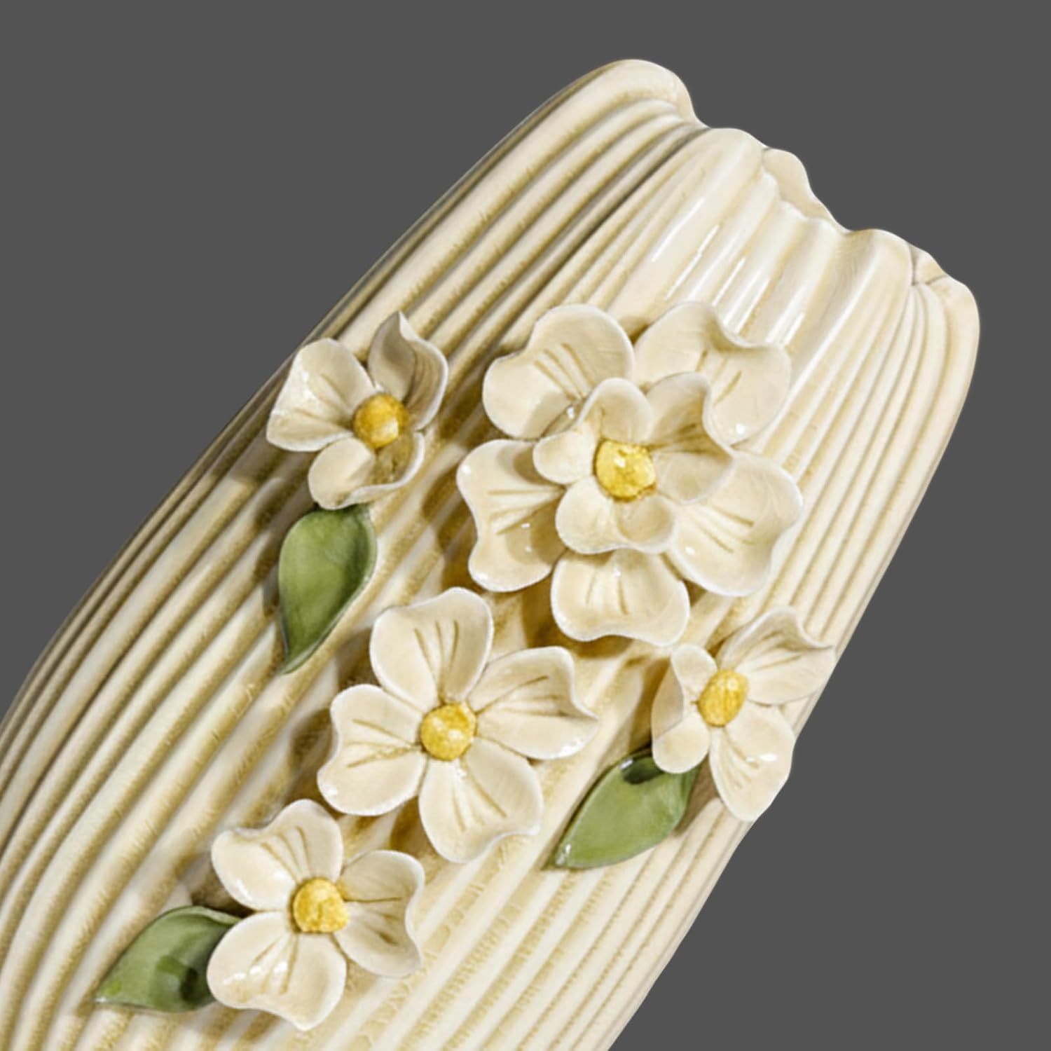Ceramic Vase / Modern Centerpiece Vases Home Decor / Yellow / 9 Inch