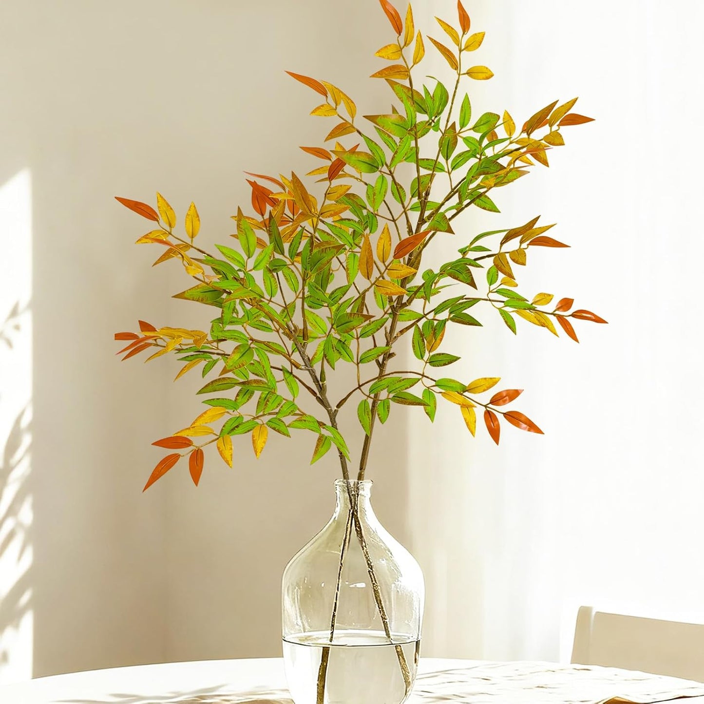 Artificial Plants Faux Branches for Vase Filler / Red Leaves / 35.4 Inch / Set of 2