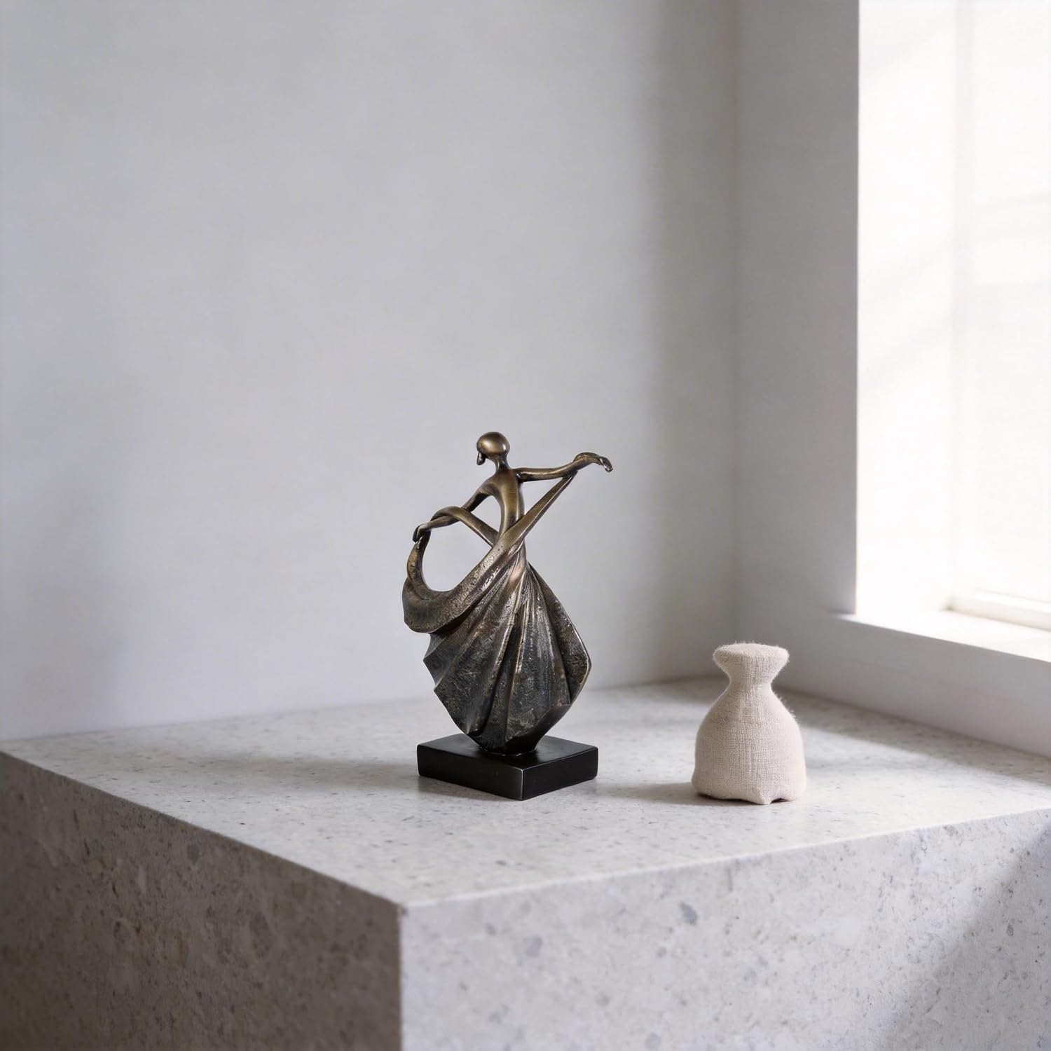 Modern Abstract Dancer Statue / Bronze