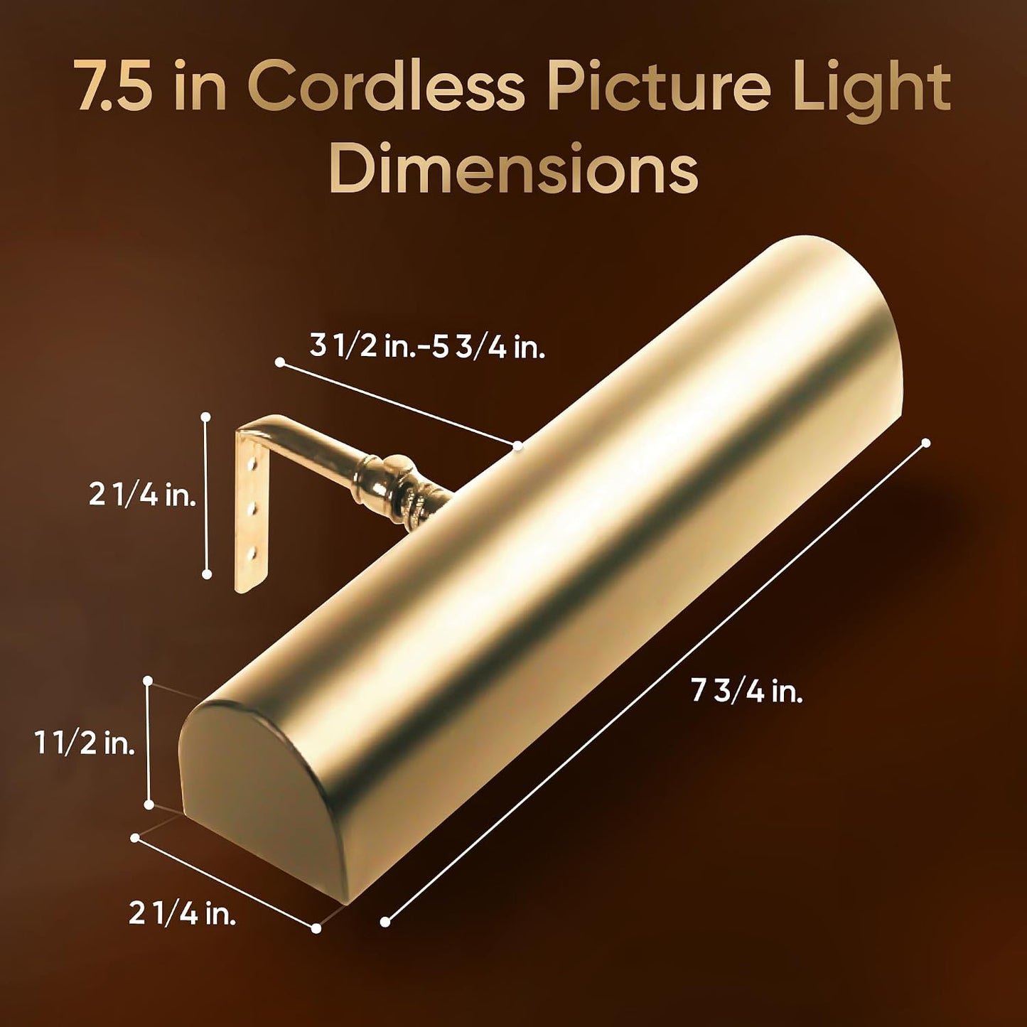 Concepdesigns Picture Light, Battery Operated Picture Light, Dimmable Wireless Picture Lights for Wall, Art Light