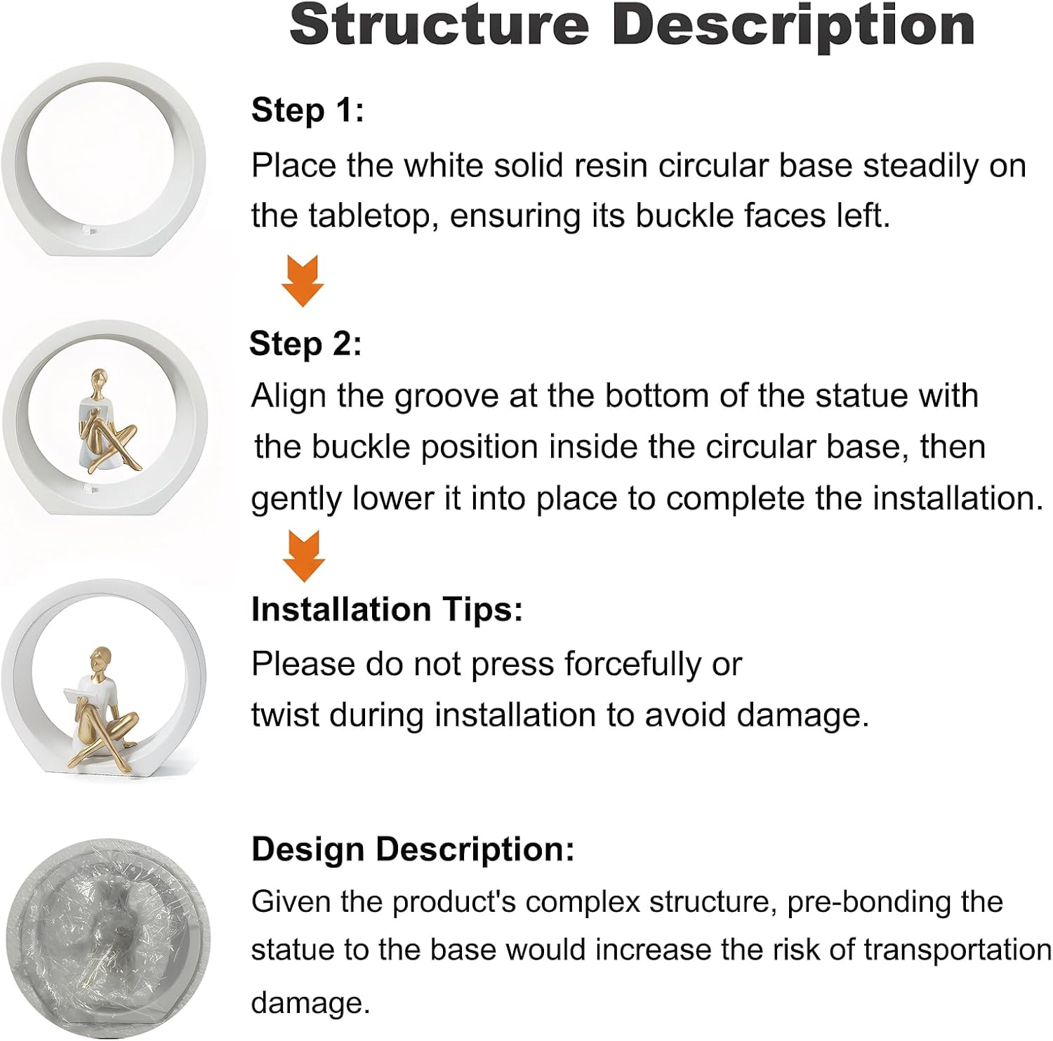 Modern Abstract Female Reader Figurine / Reading Statue