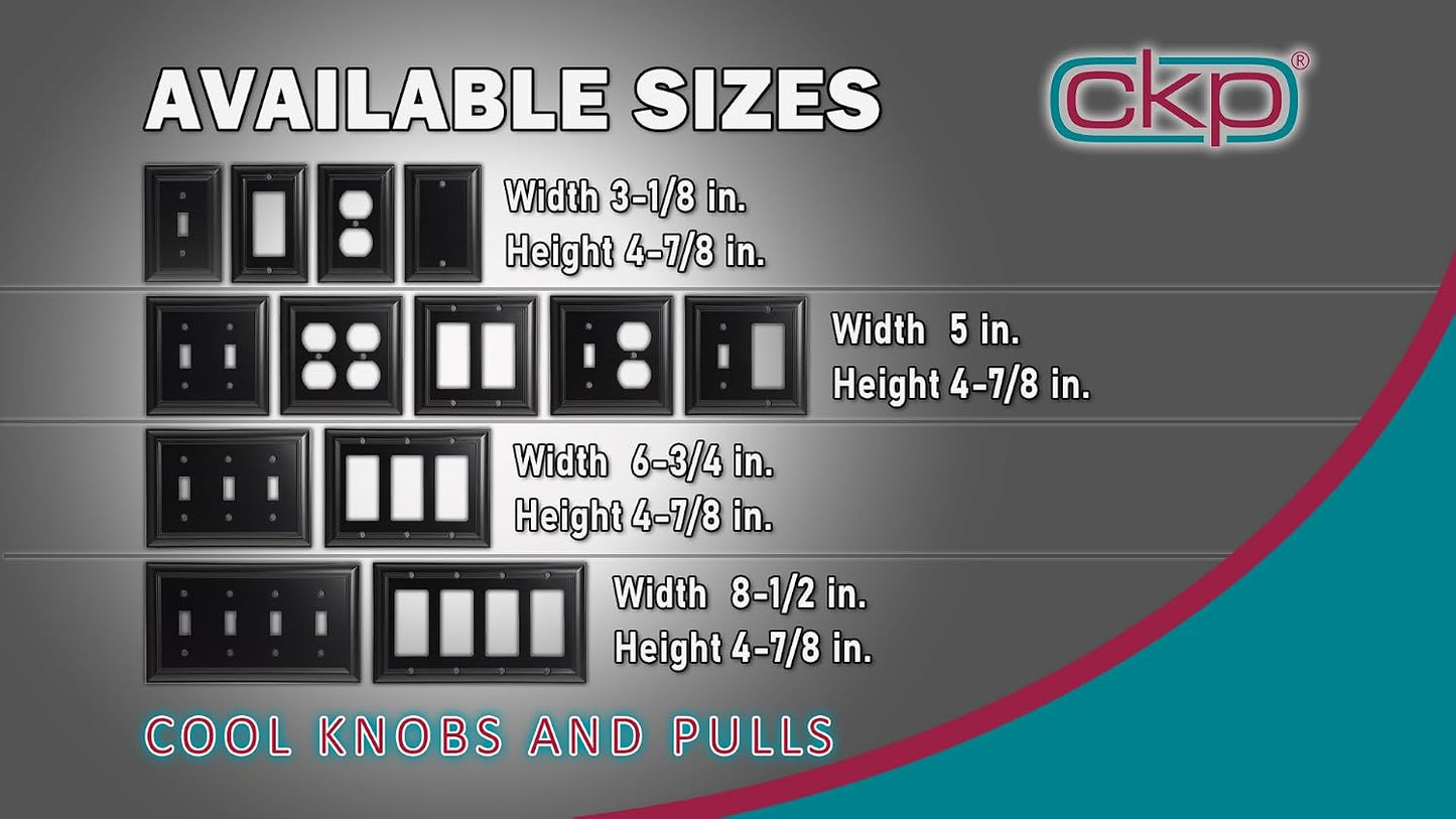 Cool Knobs and Pulls (CKP) Impressions Collection, 31196 Decorative Toggle/Duplex Wall Plate/Outlet Cover, Long Lasting