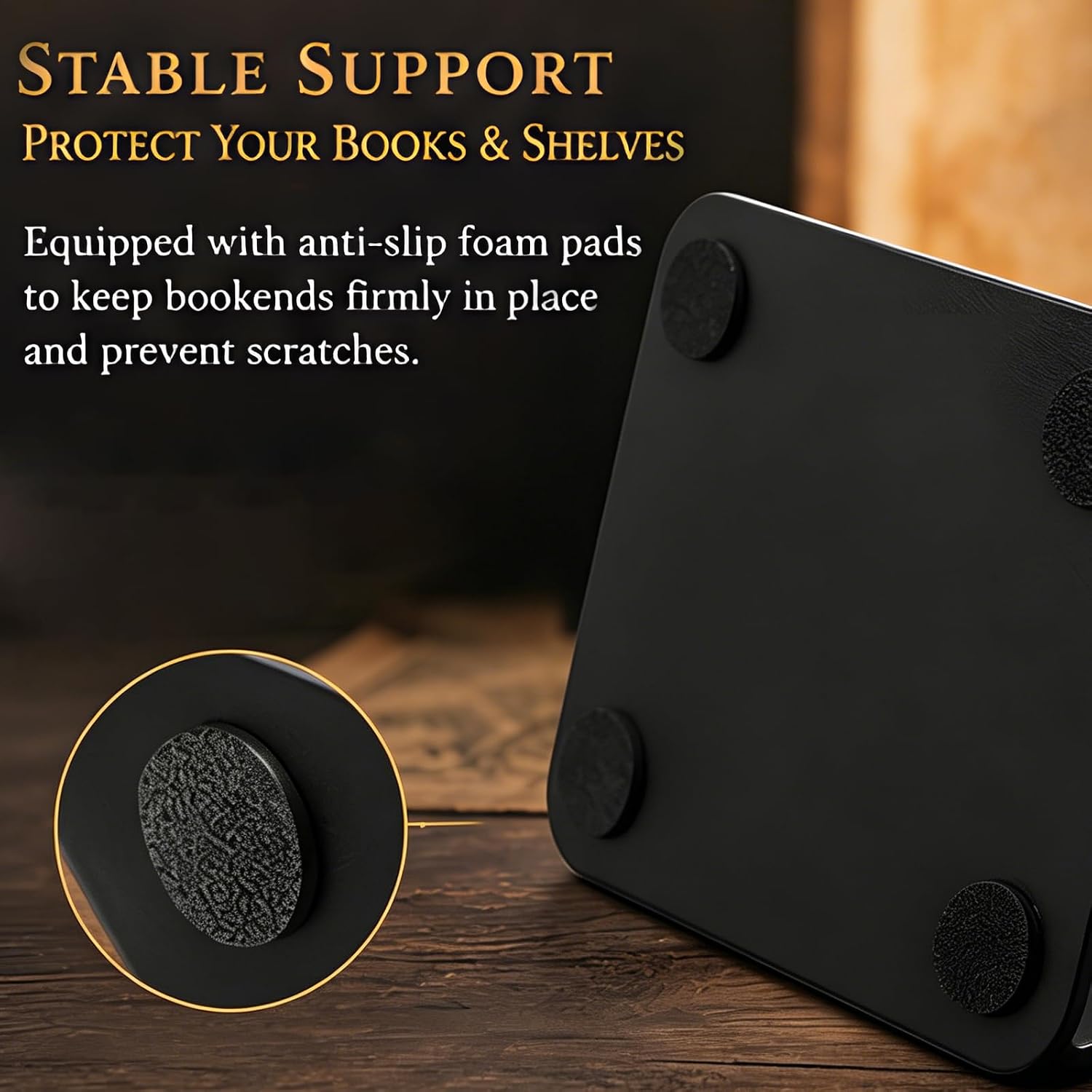 Home Shelves & / Large Unique Book Holders / Black