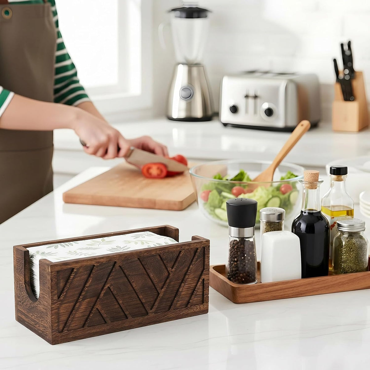 Paper Towel Dispenser Wall Mount Paper Towel Holder with Lid Solid Wood Commercial C-Fold, Z-Fold Hand Papers Towels
