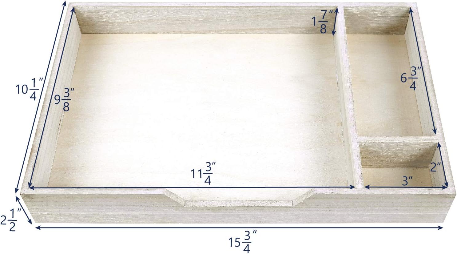 Wooden 2 Tier Monitor Stand / White