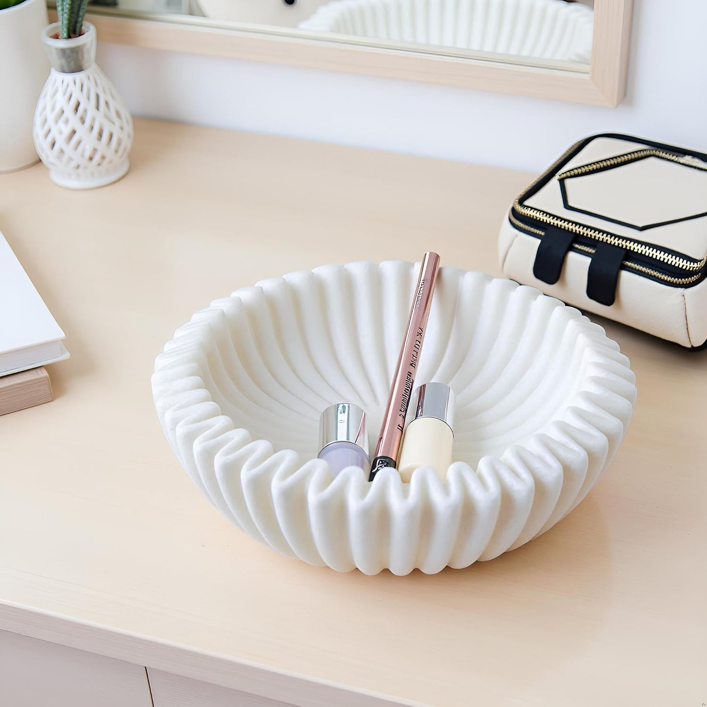 Decorative Bowl Modern Home Decor / White B