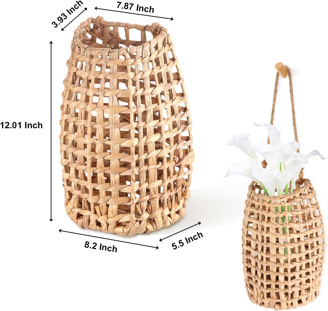Water Hyacinth Woven Hanging Basket / Color1